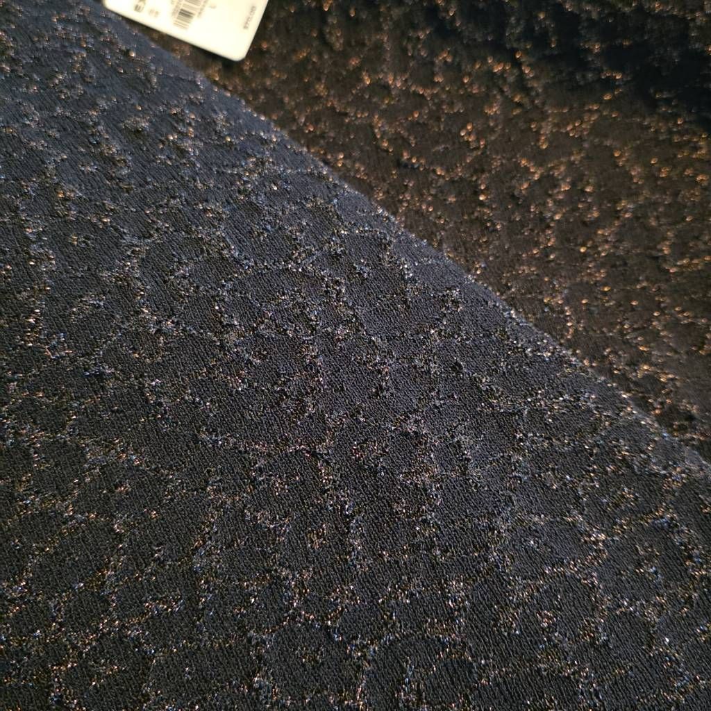 Express Express Women's Size Large Black Shimmery Pattern Crew Neck Size L / US 10 / IT 46 - 7 Thumbnail