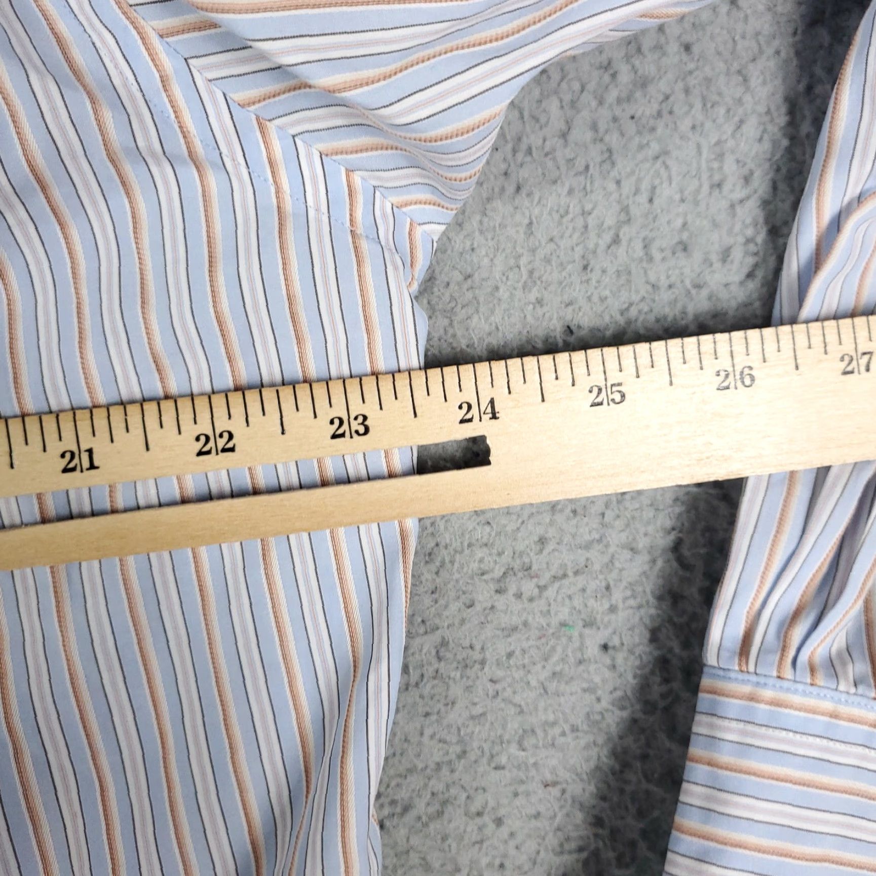 Tommy Bahama VINTAGE Tommy Bahama Dress Shirt Blue Striped 15.5 34/35 Long Sleeve Button Front Shirt Mens Regular 100% Cotton Size 40R - 6 Thumbnail