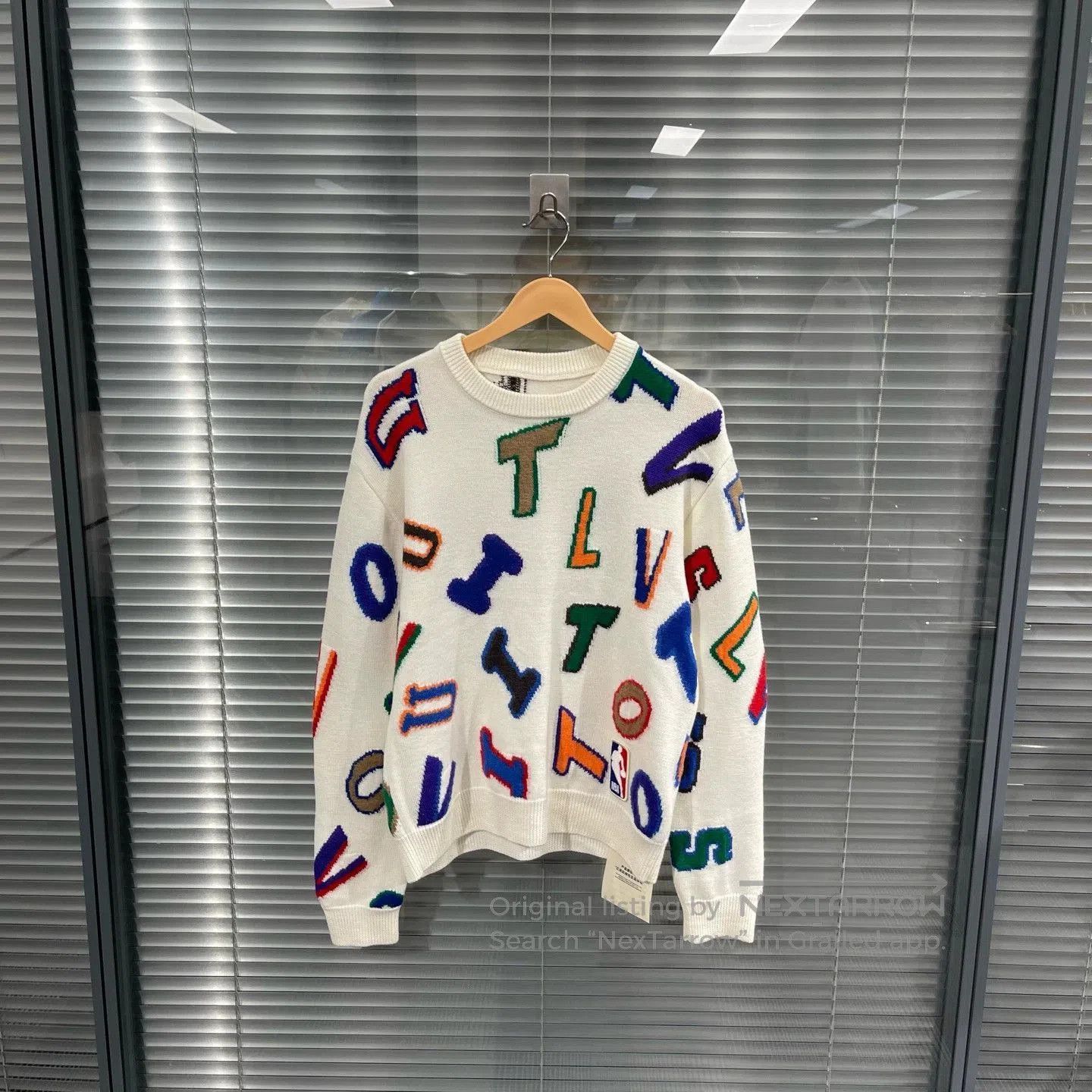 Louis Vuitton Beige Sweater with Colorful Letter Print. Size US S / EU 44-46 / 1 - 1 Thumbnail