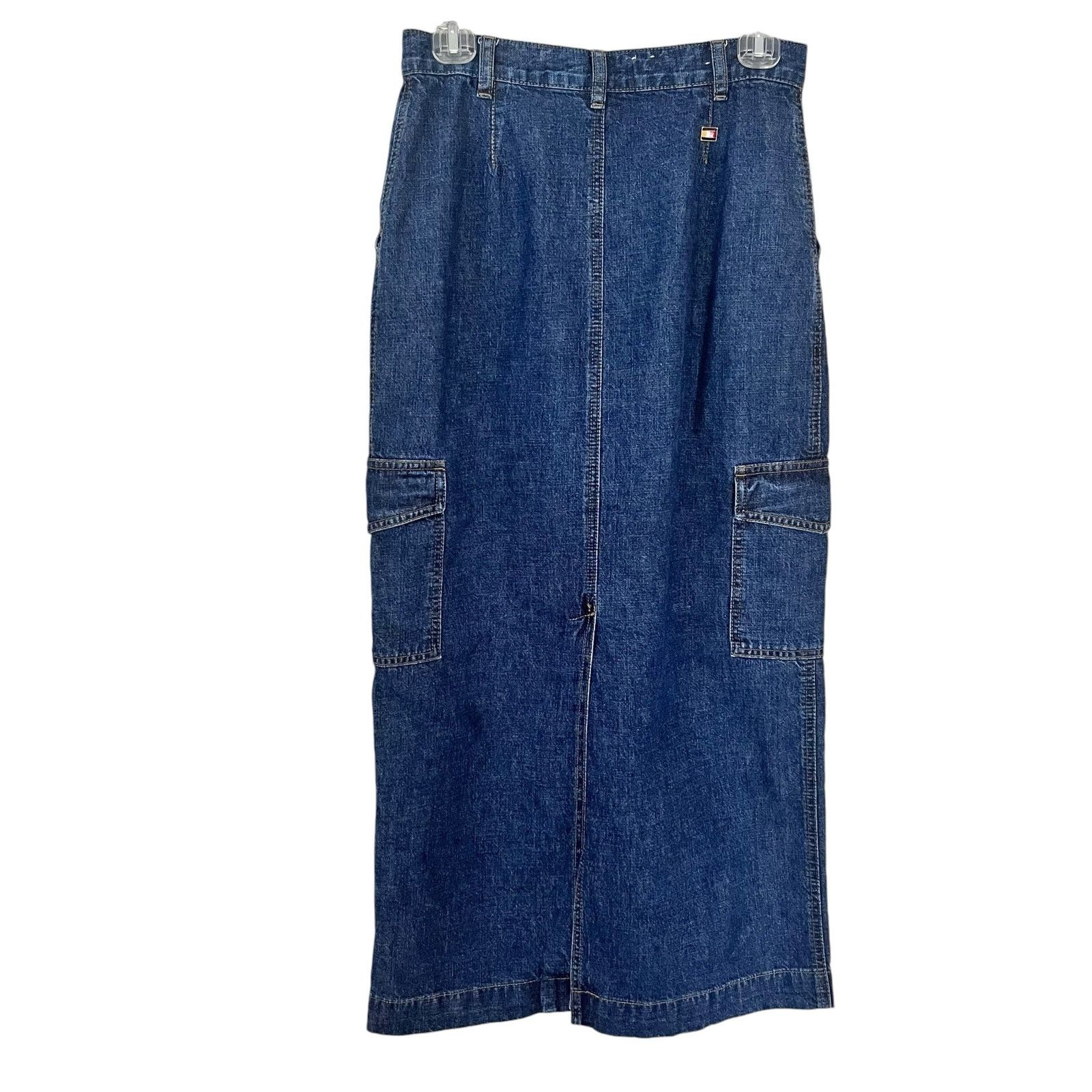 Tommy Hilfiger Tommy Hilfiger High Waist Blue Denim Jean Maxi Skirt Womens Size 28" / US 6 / IT 42 - 4 Thumbnail