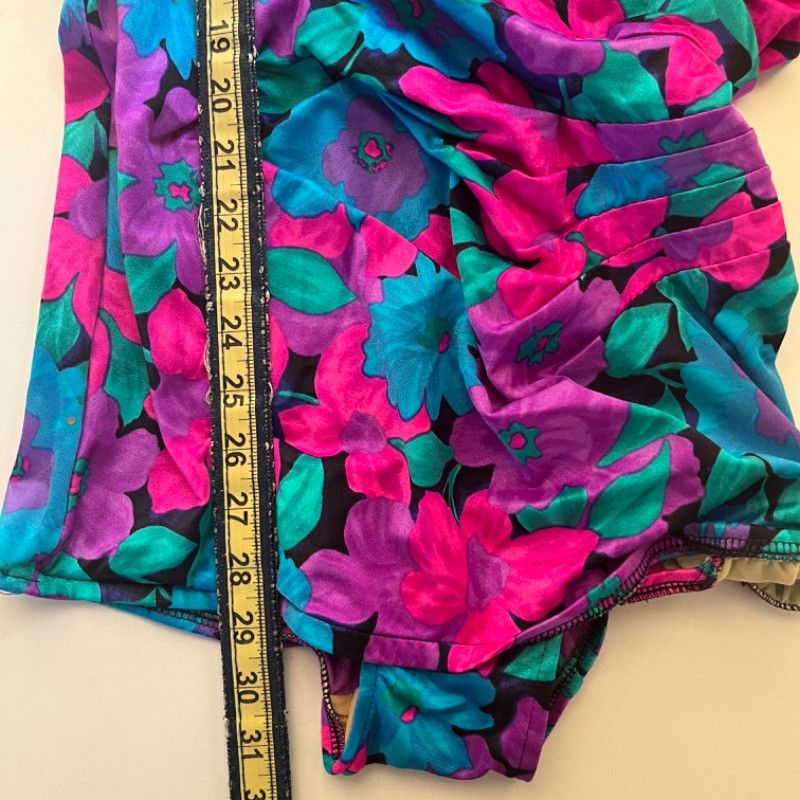 Designer Vintage Maxine of Hollywood Floral Swimsuit Size 18 Size XXL / US 16-18 / IT 52-54 - 5 Thumbnail