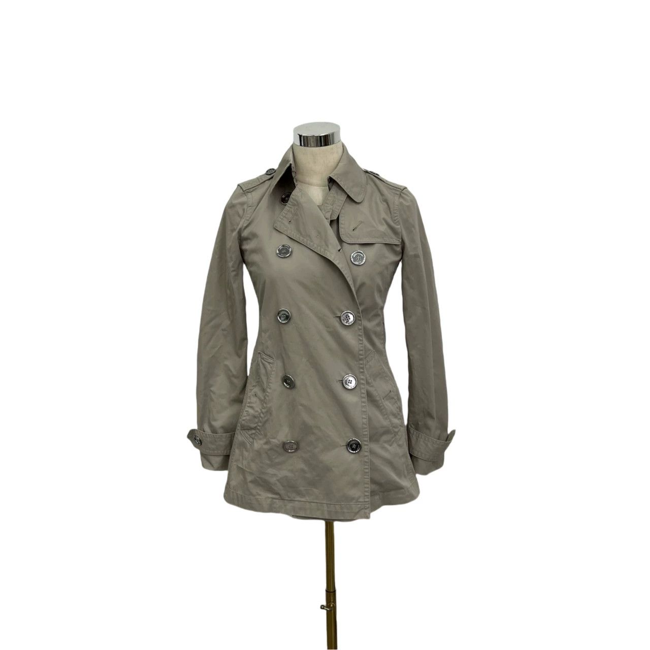 Burberry Burberry Khaki Trench Coat Size XXS / US 00 / IT 34 - 1 Thumbnail