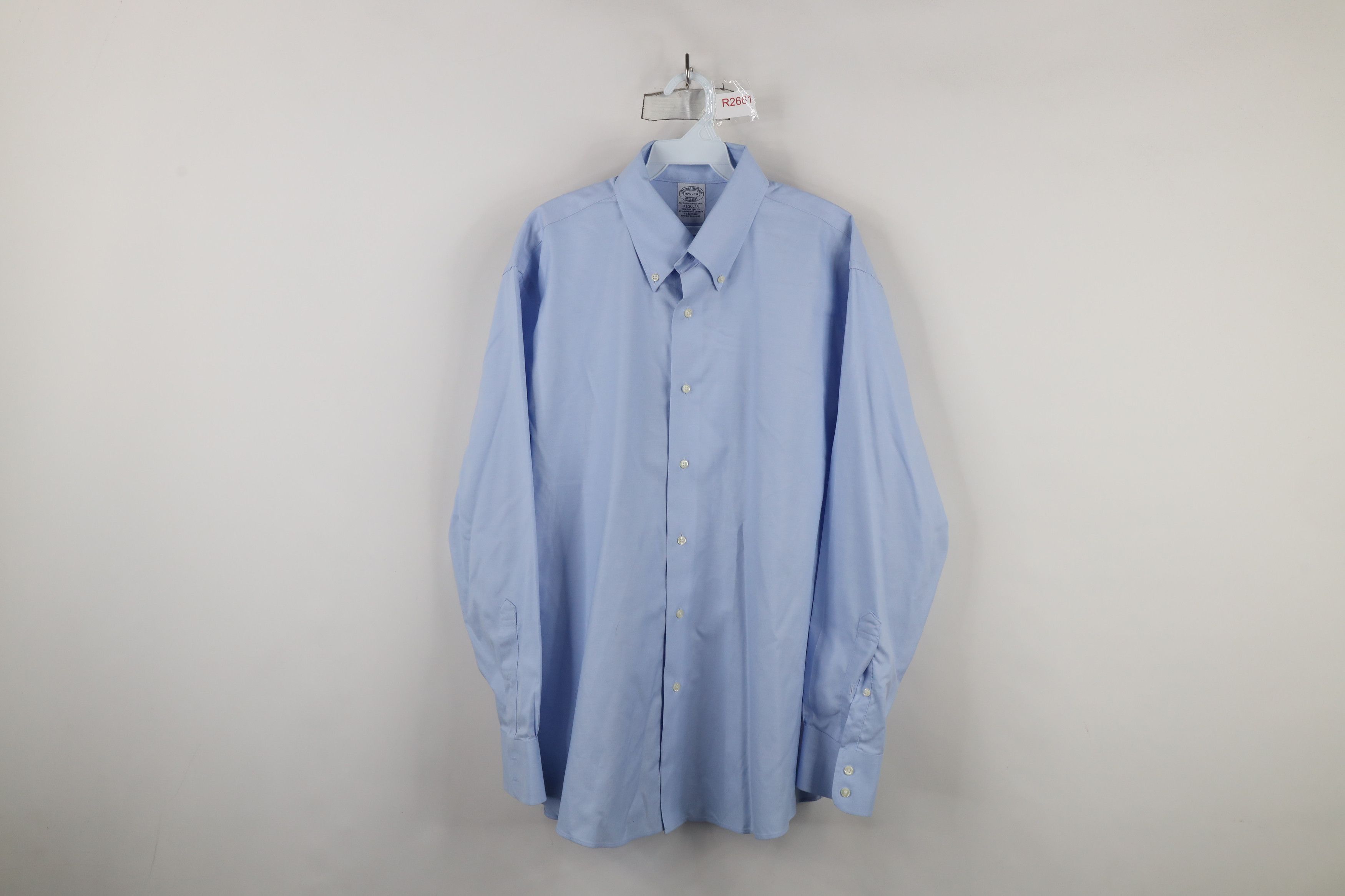 Brooks Brothers × Vintage Vintage 90s Brooks Brothers Button Down Shirt OCBD Blue Size US M / EU 48-50 / 2 - 1 Thumbnail