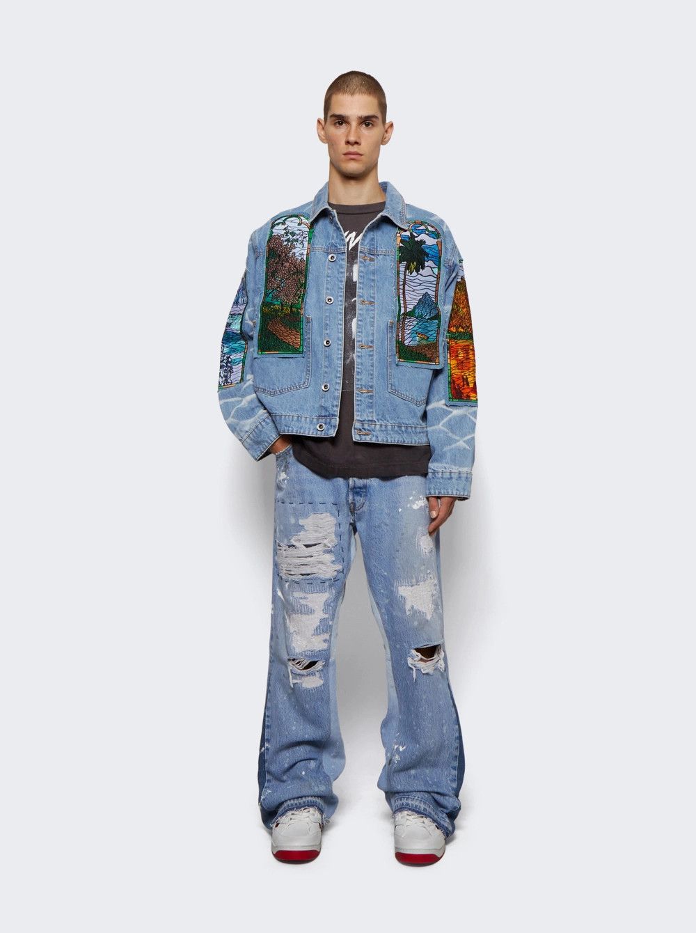 Gallery Dept. o1gr1nt0526 W38 x L32 / Indiana Flare Jeans in Indigo Blue Size US 38 / EU 54 - 2 Thumbnail