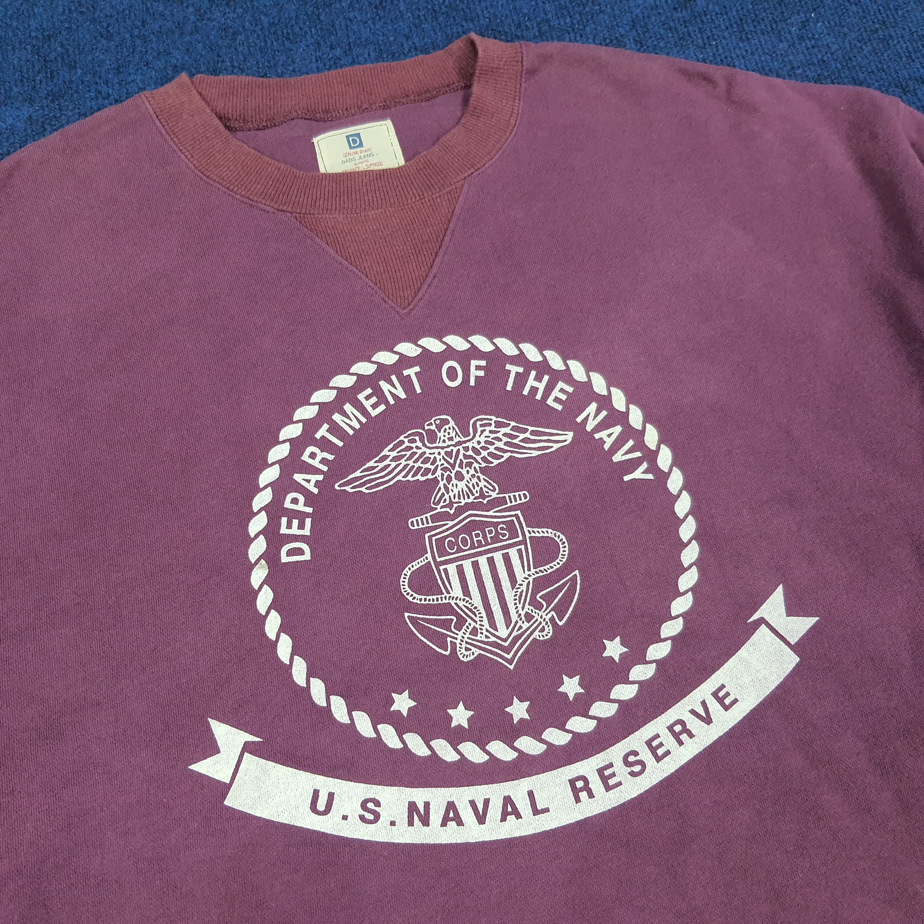 Vintage Vintage CORPS U.S. Naval Reserve Navy Department Sweatshirt Size US XXL / EU 58 / 5 - 2 Thumbnail