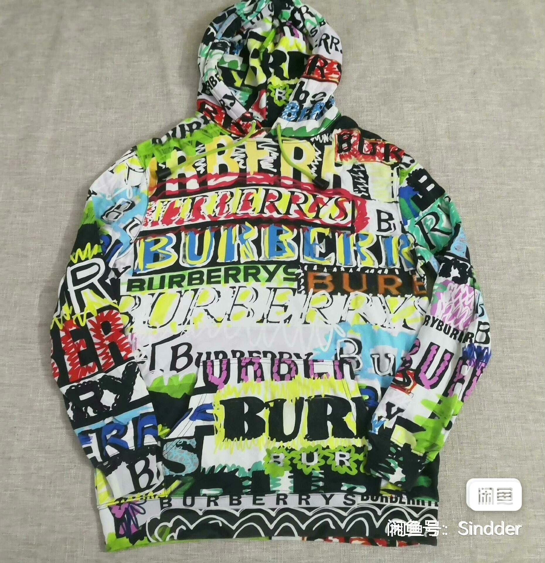 Burberry Burberry Men's Graffiti Print Hoodie Size US S / EU 44-46 / 1 - 1 Thumbnail