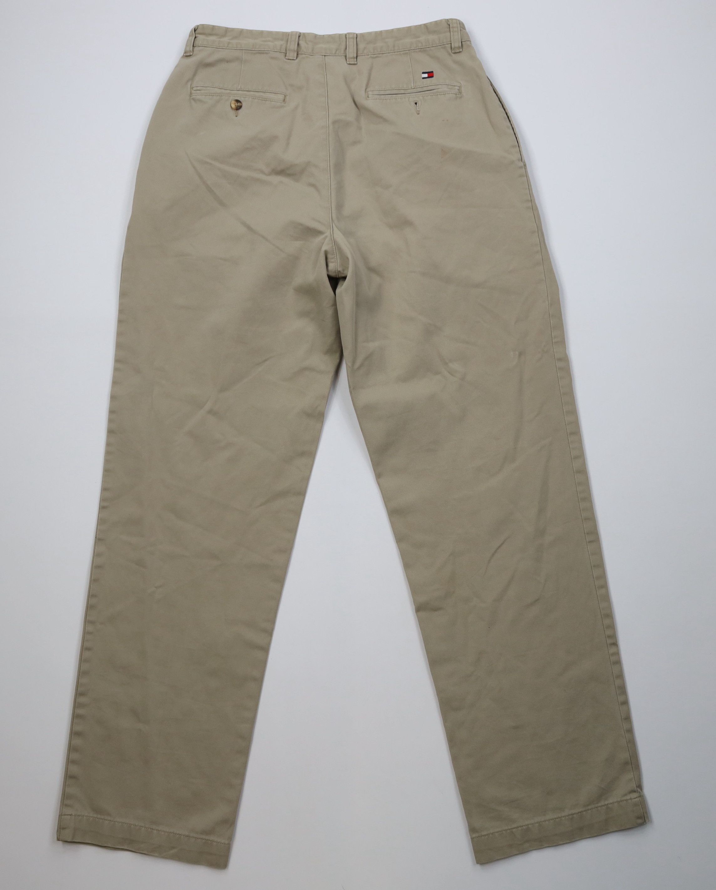 Tommy Hilfiger Vintage 90s Tommy Hilfiger Wide Leg Chino Pants Khaki Beige Size US 32 / EU 48 - 10 Thumbnail