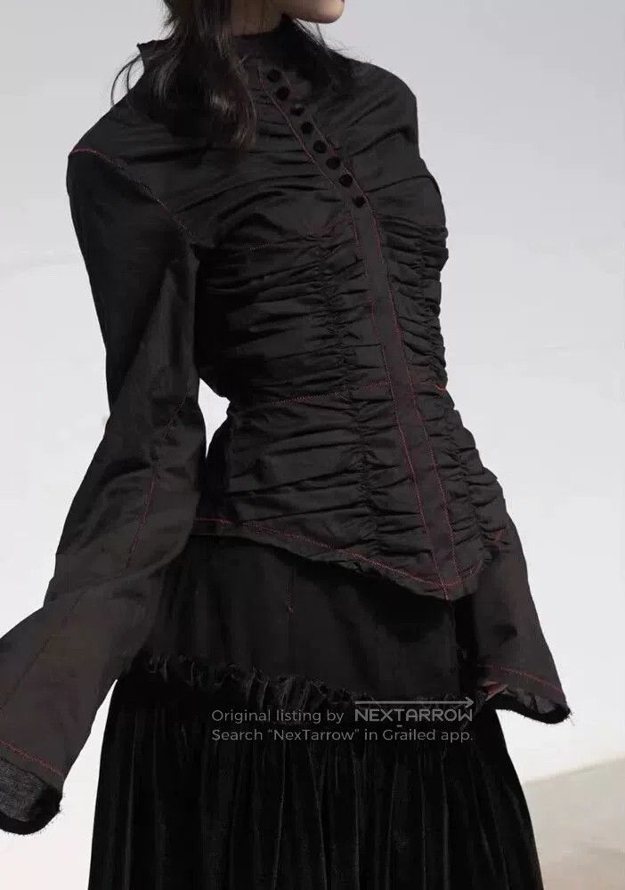 Other Black Ruched Womenswear Top from PengTai. Size M / US 6-8 / IT 42-44 - 1 Thumbnail