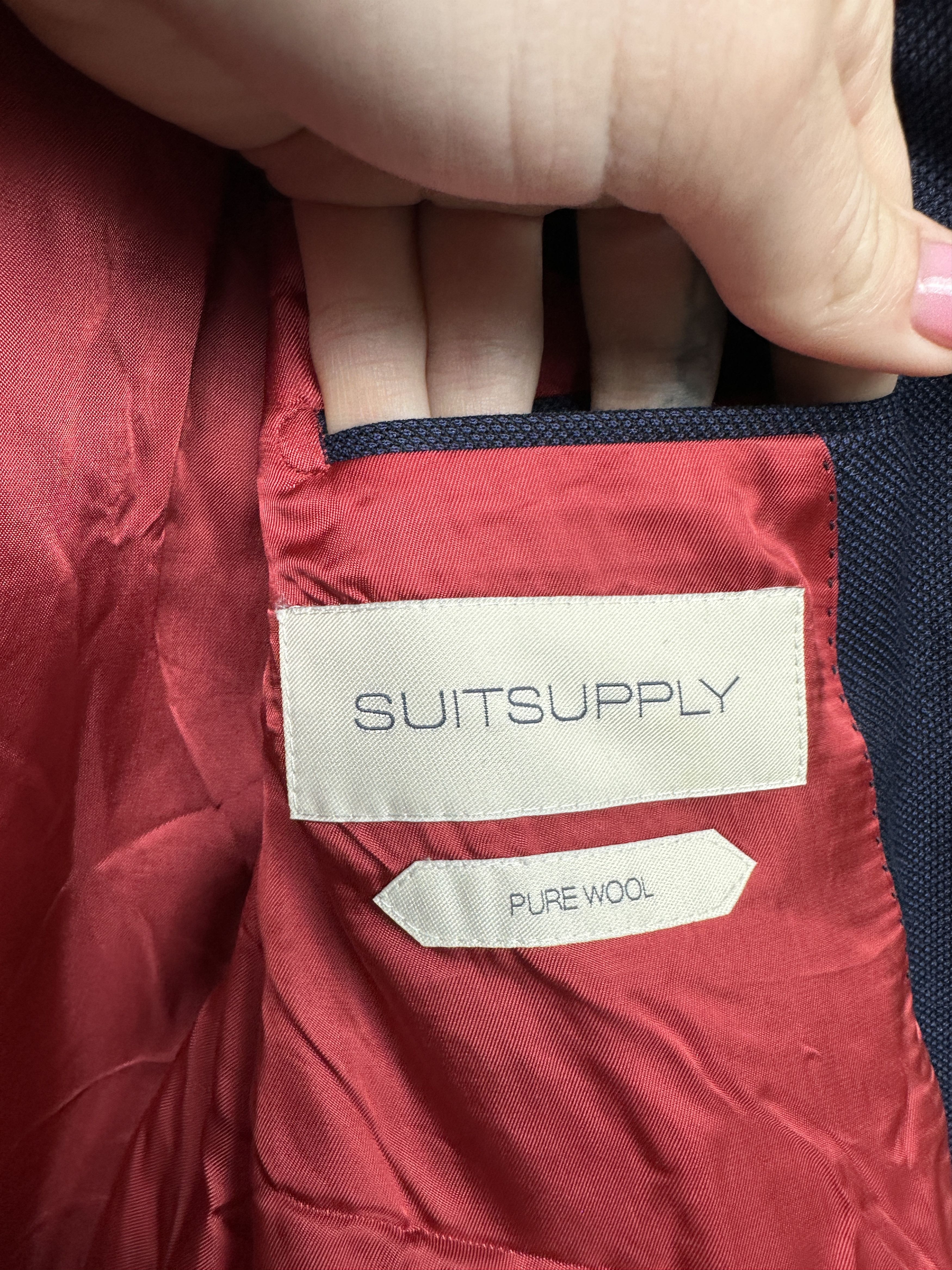 Suitsupply Suitsupply Mens Wool Blazer Jacket Size US L / EU 52-54 / 3 - 3 Thumbnail