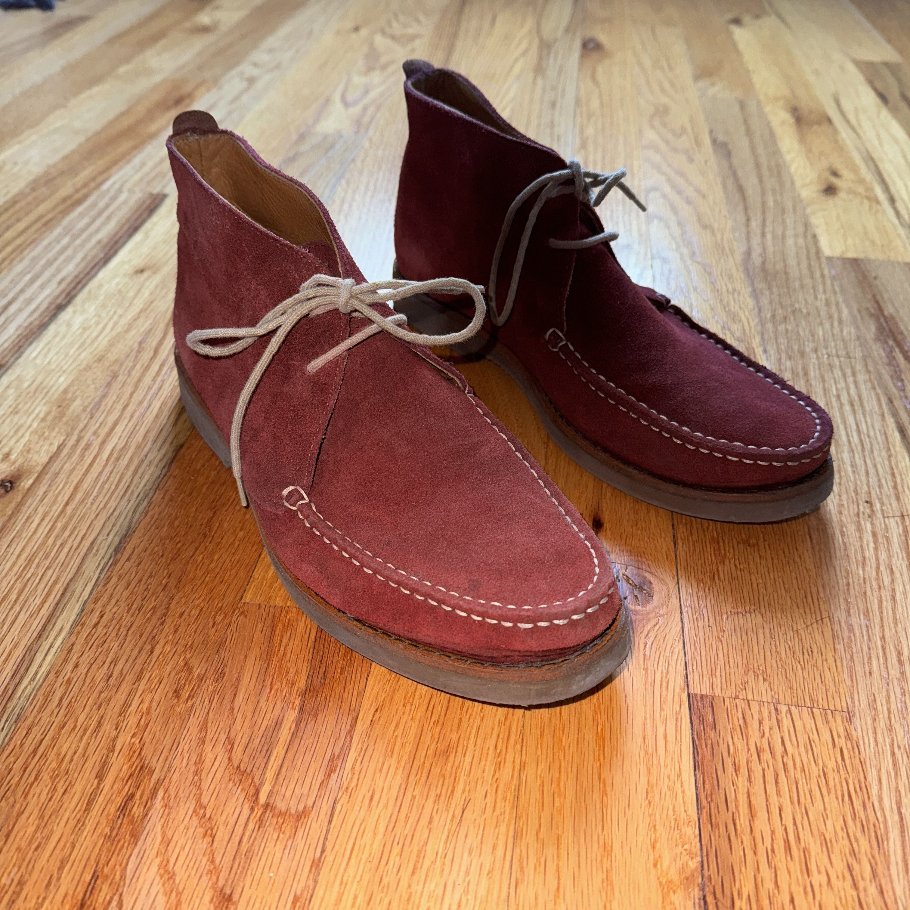 Massimo Dutti BURGANDY SUEDE BOOTS MASSIMO DUTTI SIZE 8 1/2 / 41 Size US 8.5 / EU 41-42 - 4 Thumbnail