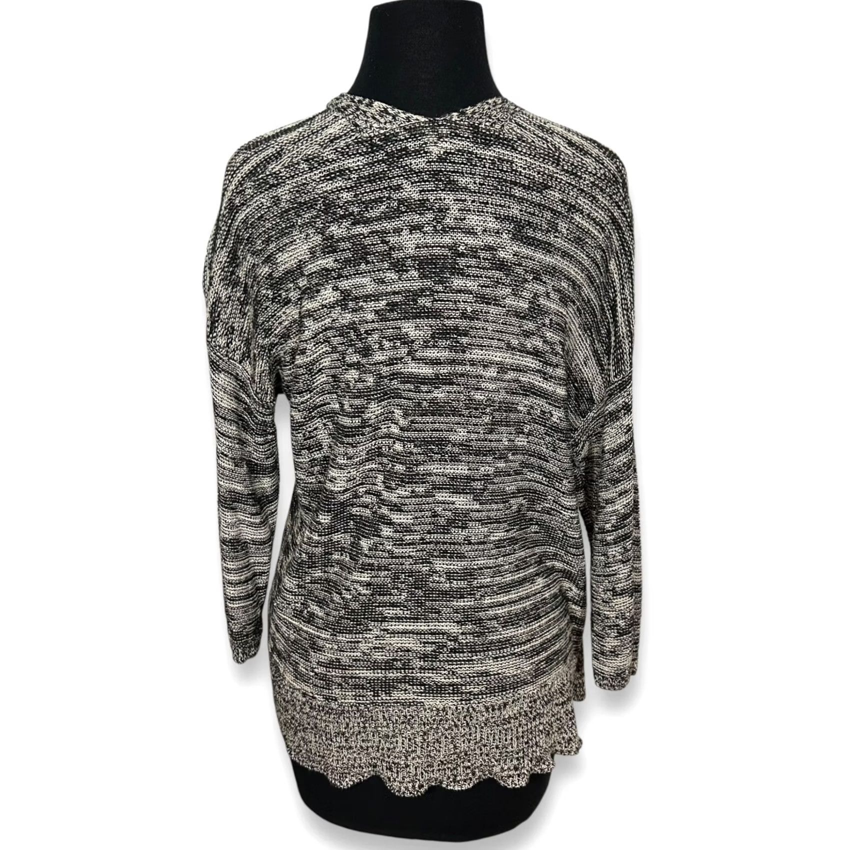 Eileen Fisher Eileen Fisher Womens S Open Front Cardigan Sweater Organic Linen Knit Black Size S / US 4 / IT 40 - 2 Thumbnail