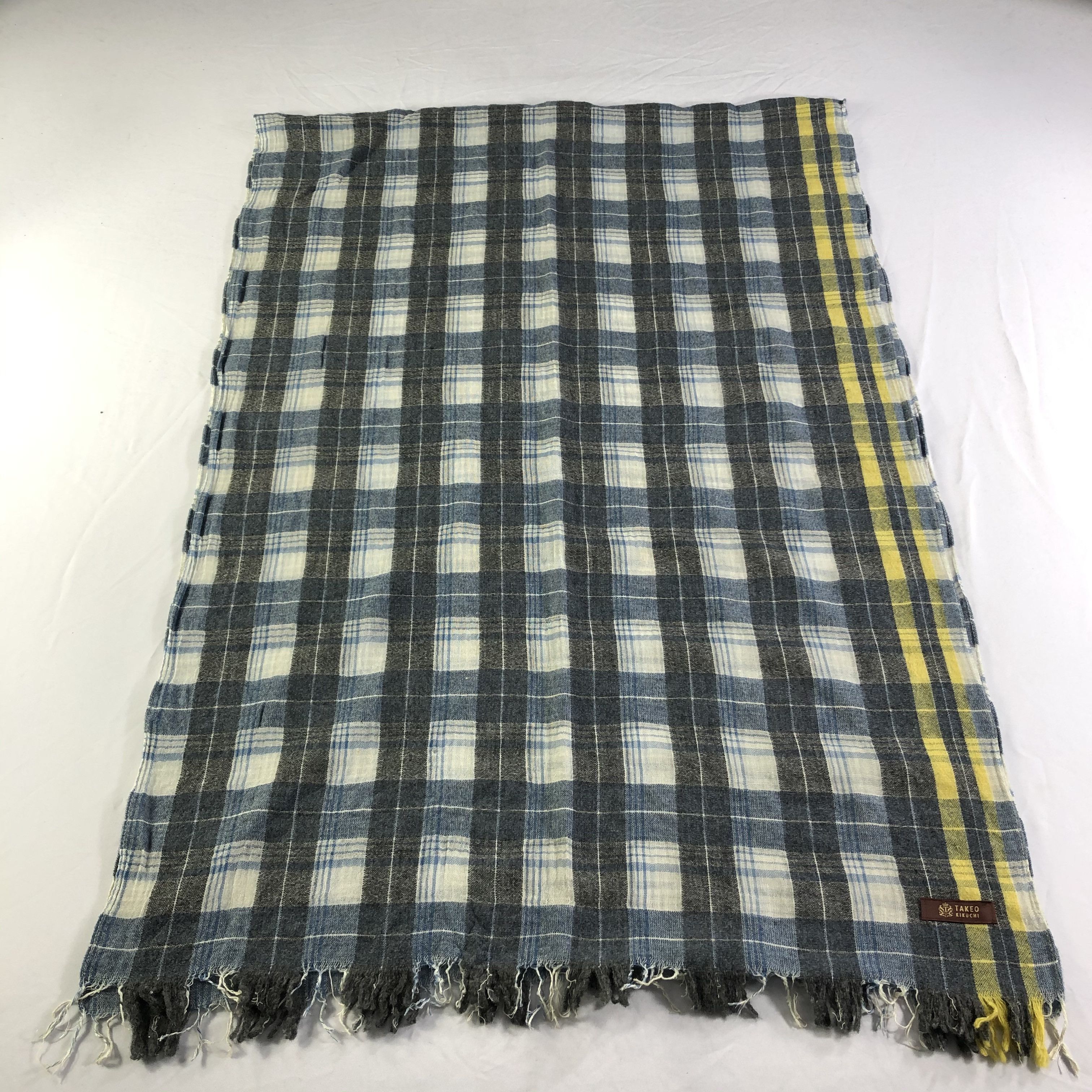 Takeo Kikuchi Takeo Kikuchi Tartan Wool Scarf Muffler Neckwear V2411 Size ONE SIZE - 2 Thumbnail
