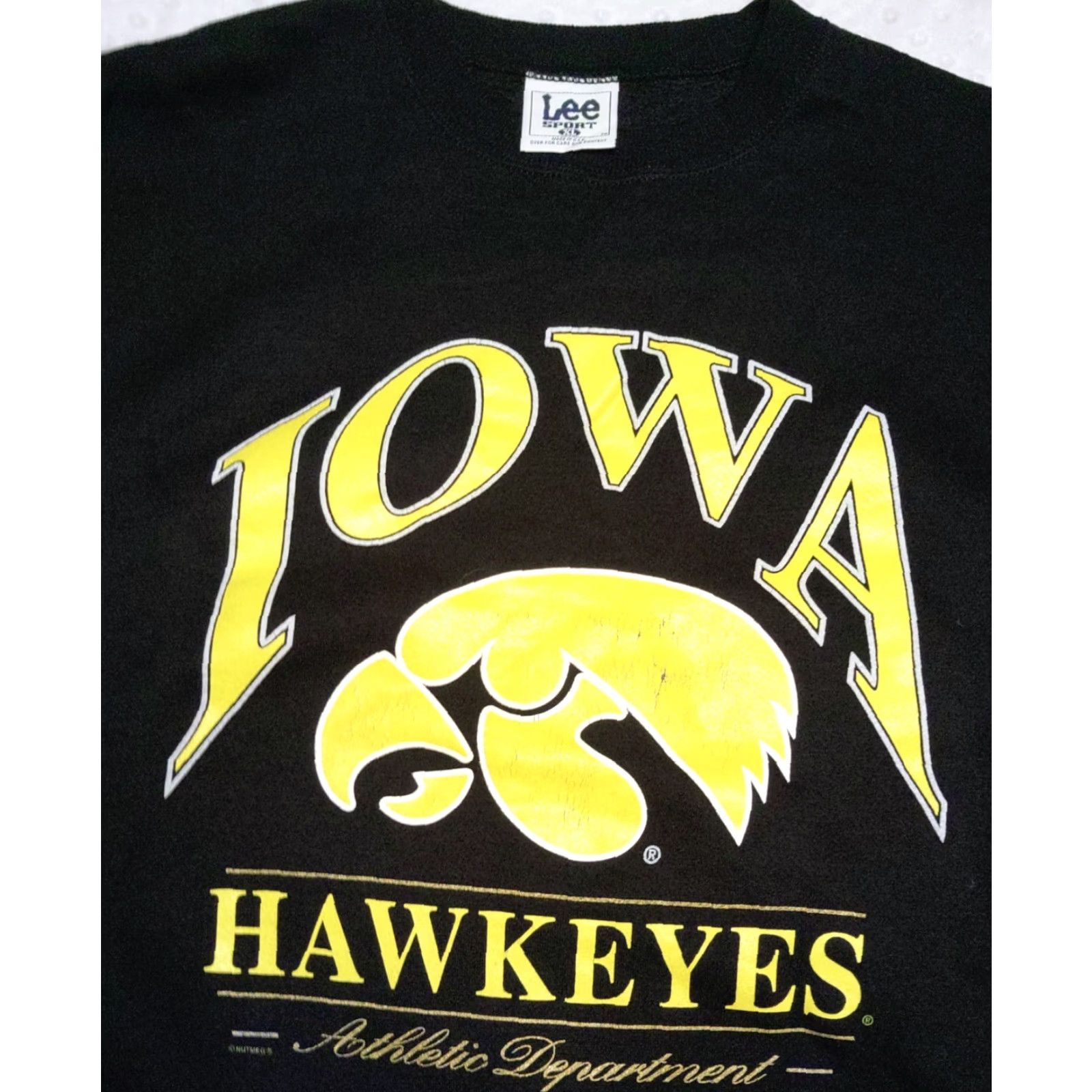 Lee Lee Sport VTG Iowa Hawkeyes Pullover Sweatshirt Crewneck XL Black USA Sports 90s Graphic Embroidered Logo Unisex Adults Regular Fits Sweater Size US XL / EU 56 / 4 - 4 Thumbnail