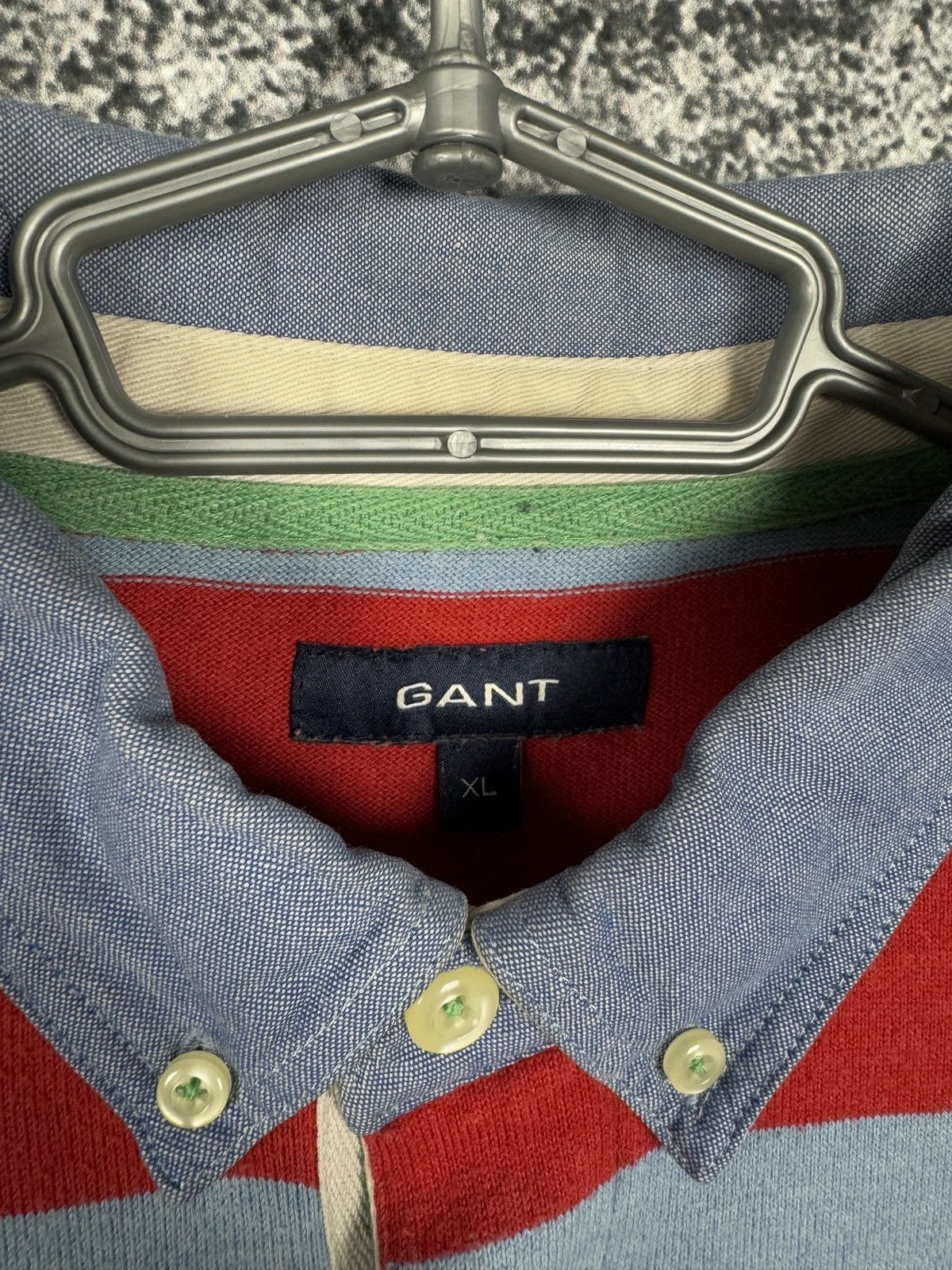 Gant Men’s GANT Long Sleeve Striped Polo Shirt Rugby Style XL Size US XL / EU 56 / 4 - 7 Thumbnail