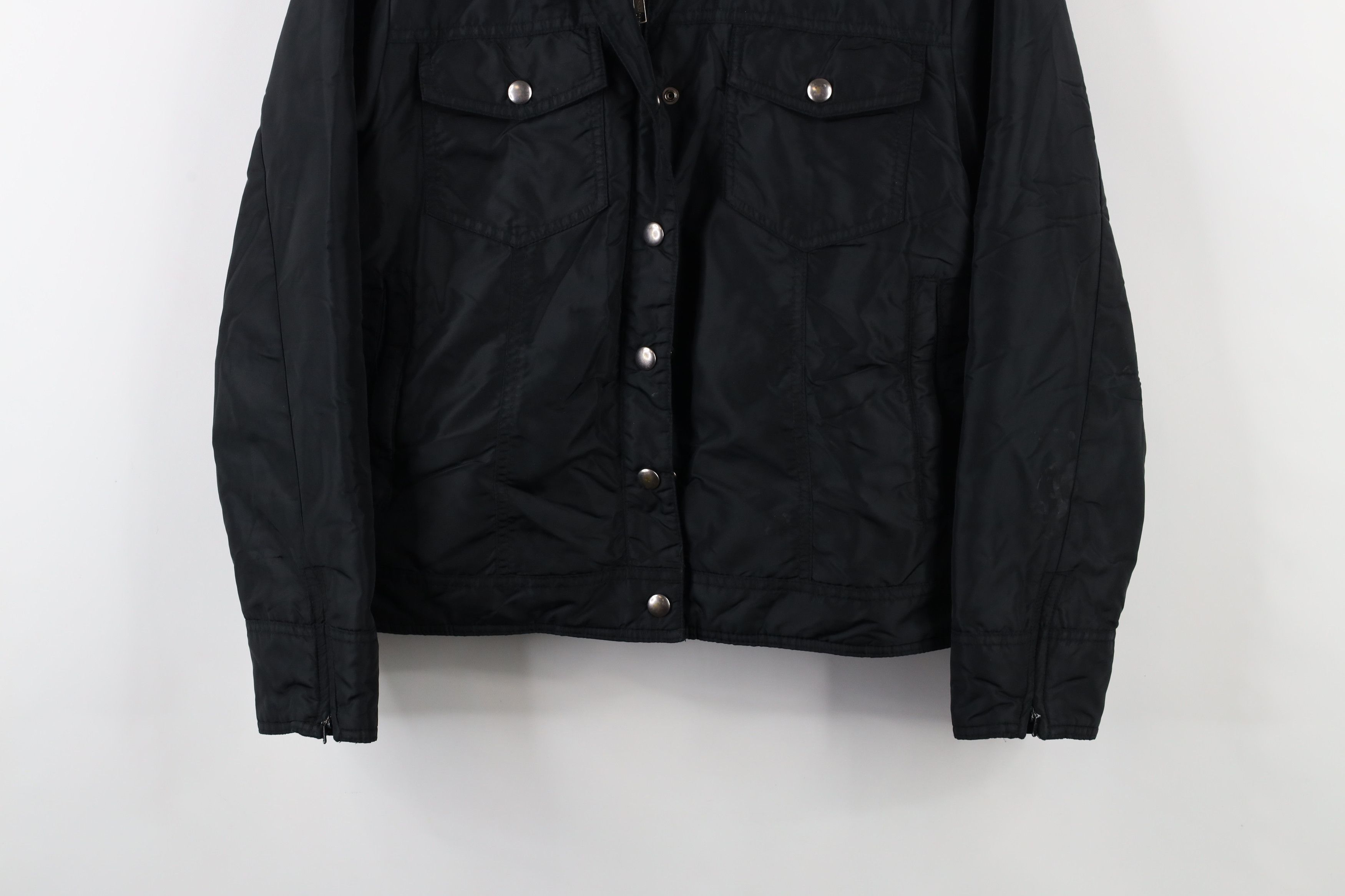 Gap × Vintage Vintage 90s Y2K Gap Full Zip Motorcycle Bomber Jacket Black Size S / US 4 / IT 40 - 3 Thumbnail