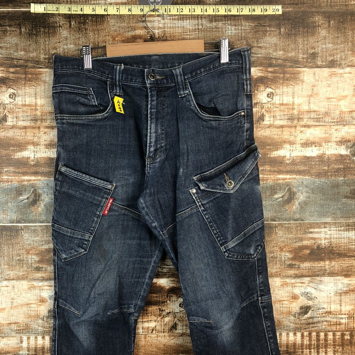 Japanese Brand DL Burtle Blue Utility worker Cargo Multipocket Pants #C649 Size US 32 / EU 48 - 4 Thumbnail