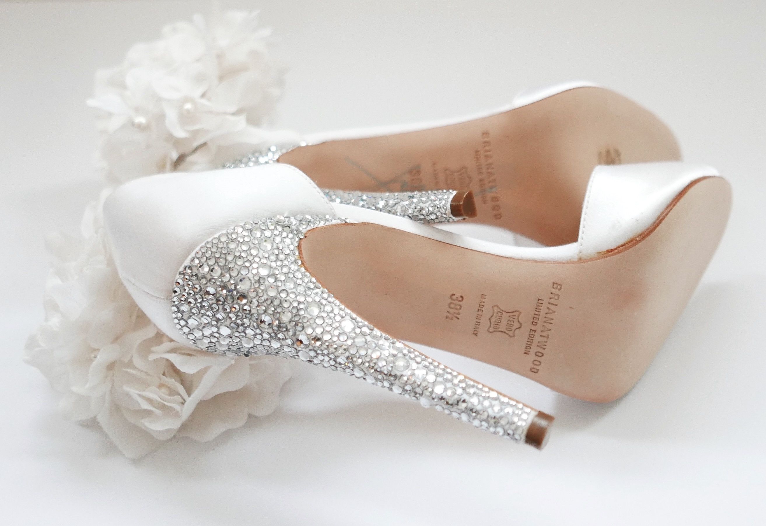 Brian Atwood Brian Atwood Corsage Crystal Heels Wedding Bridal Shoes Size US 8.5 / IT 38.5 - 8 Thumbnail