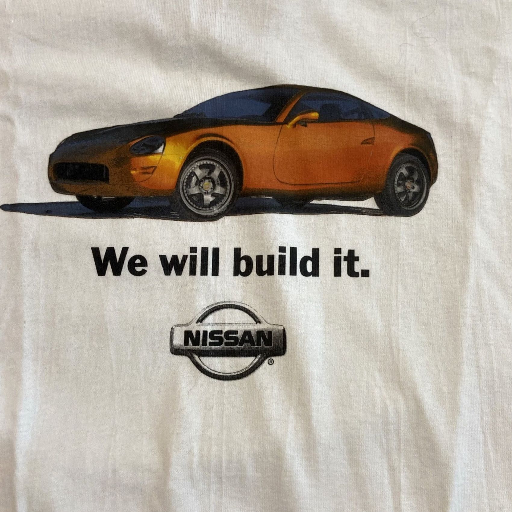 Port & Company VINTAGE 2000s We Will Build it White T-Shirt Port & Company XL Men Crew Neck Short Sleeve 90s Cars White T-Shirt Size US XL / EU 56 / 4 - 2 Thumbnail