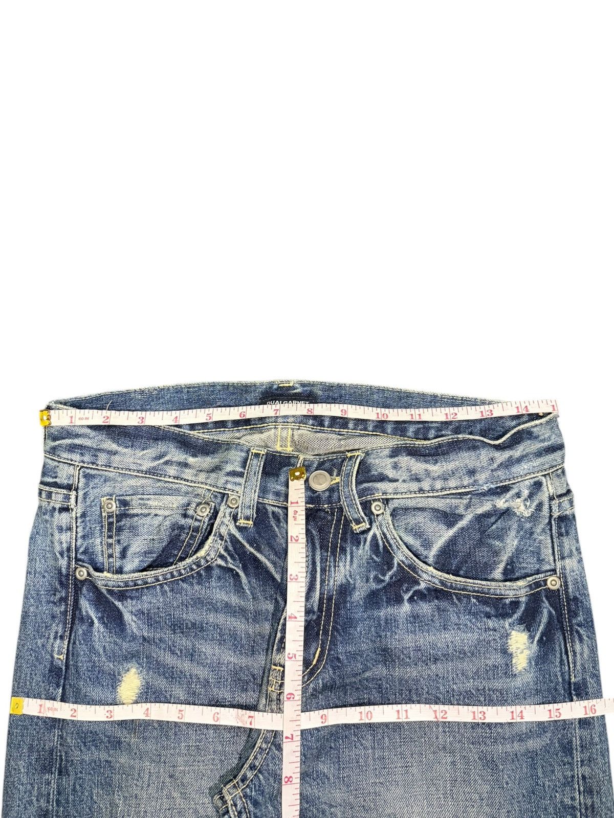 Edwin Vintage Japanese Brand Faded Wash Distressed Jeans Size 30" / US 8 / IT 44 - 6 Thumbnail