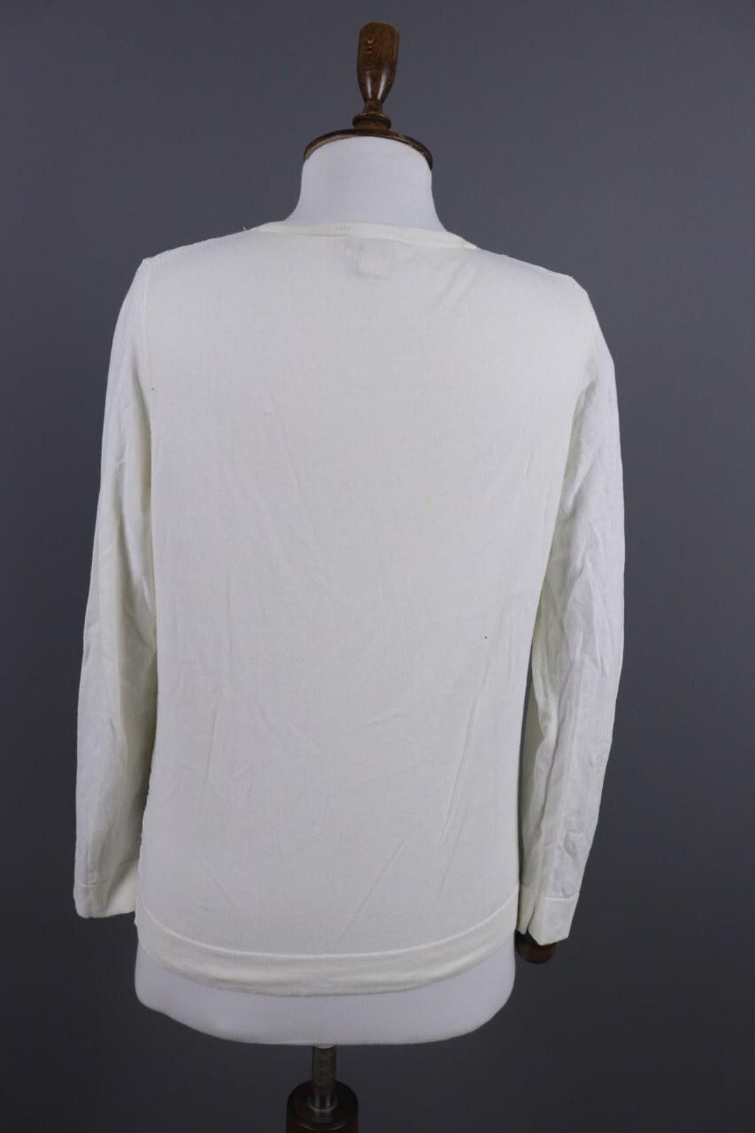 J.Crew J.Crew White Embroidered Floral Lace Knit Sweater Size M Size M / US 6-8 / IT 42-44 - 11 Thumbnail
