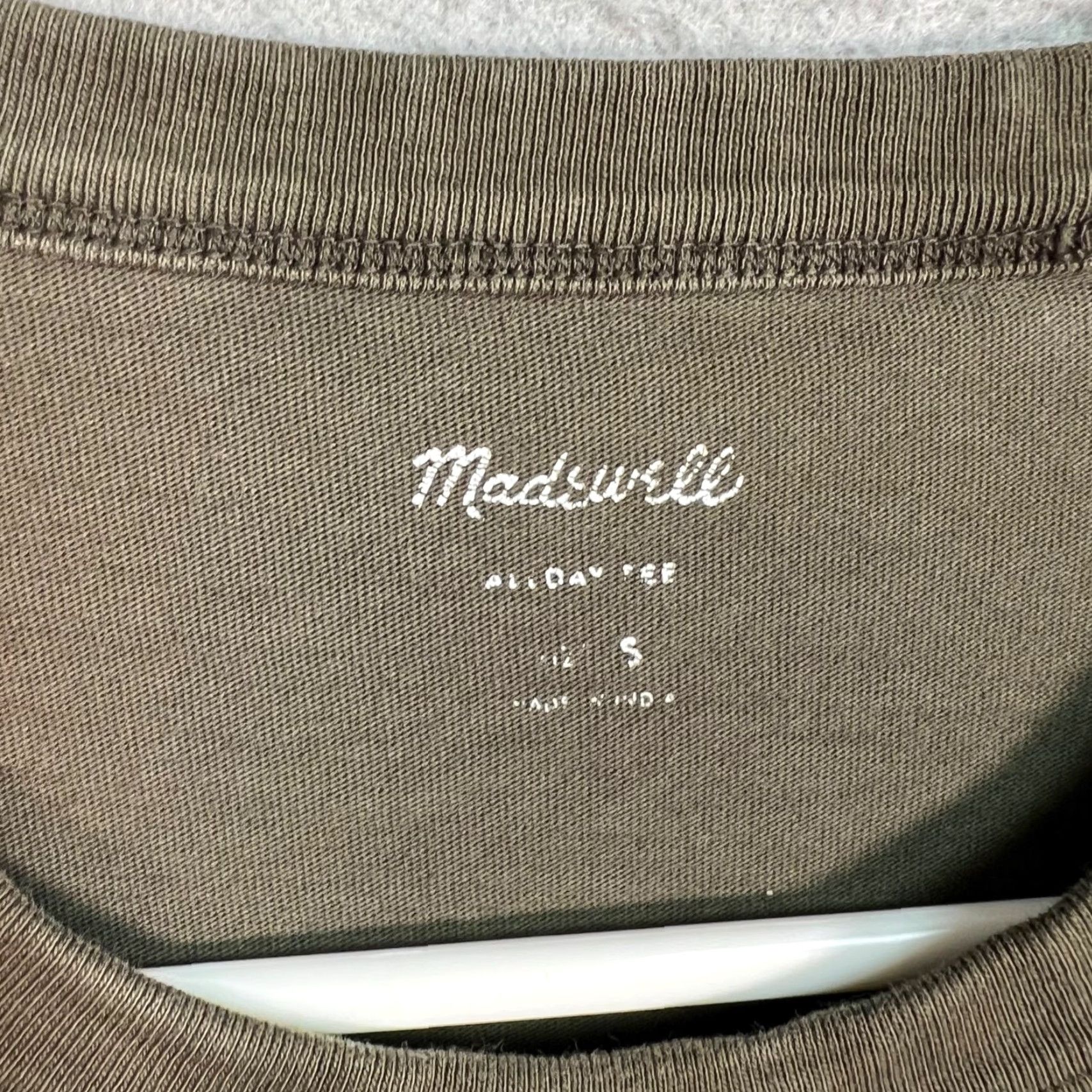 Madewell Madewell Mens Small Olive Green All Day T-Shirt 100% Cotton Size US S / EU 44-46 / 1 - 3 Thumbnail