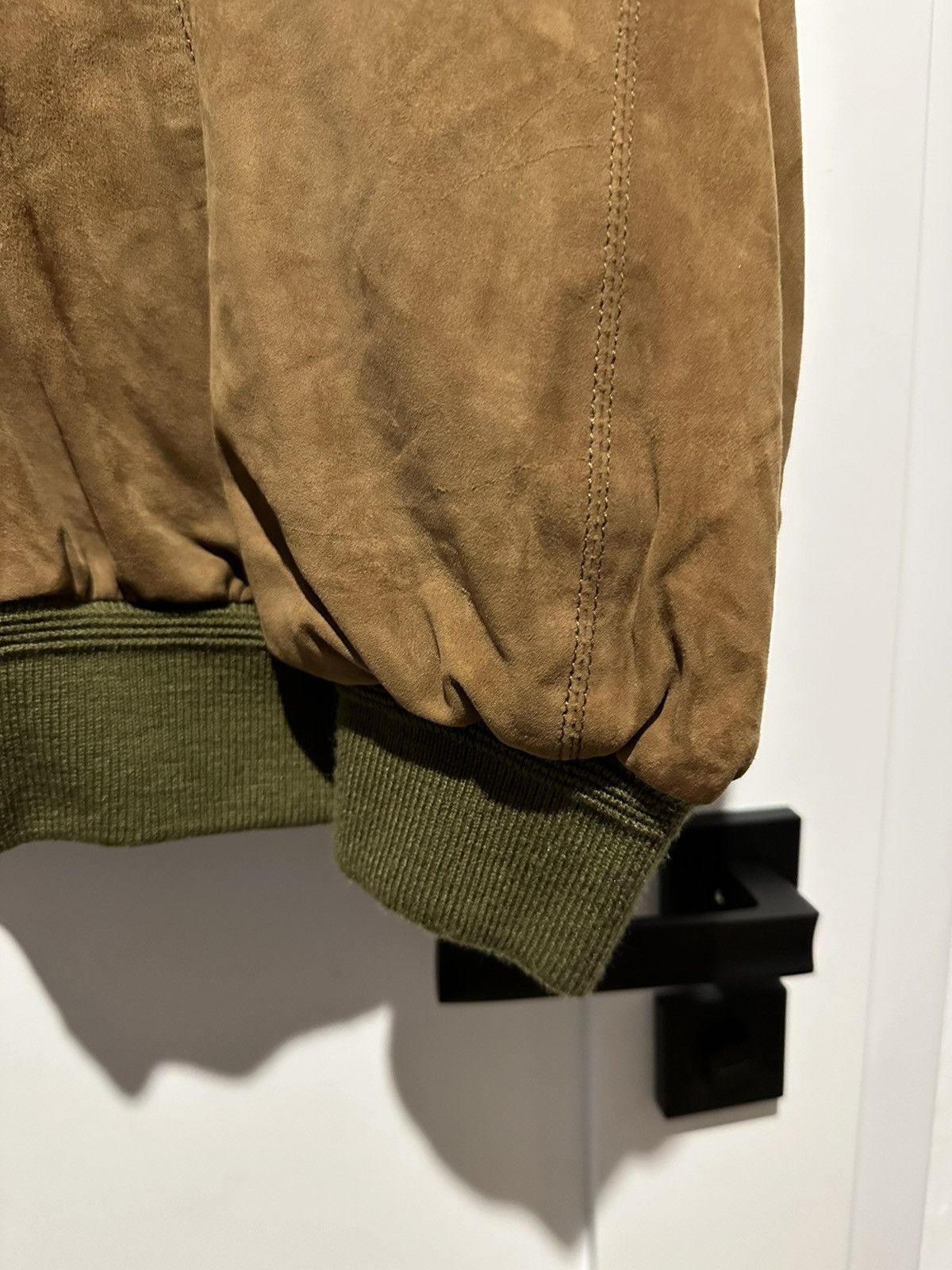 Leather C. Comberti suede bomber brown jacket leather Size US L / EU 52-54 / 3 - 3 Thumbnail