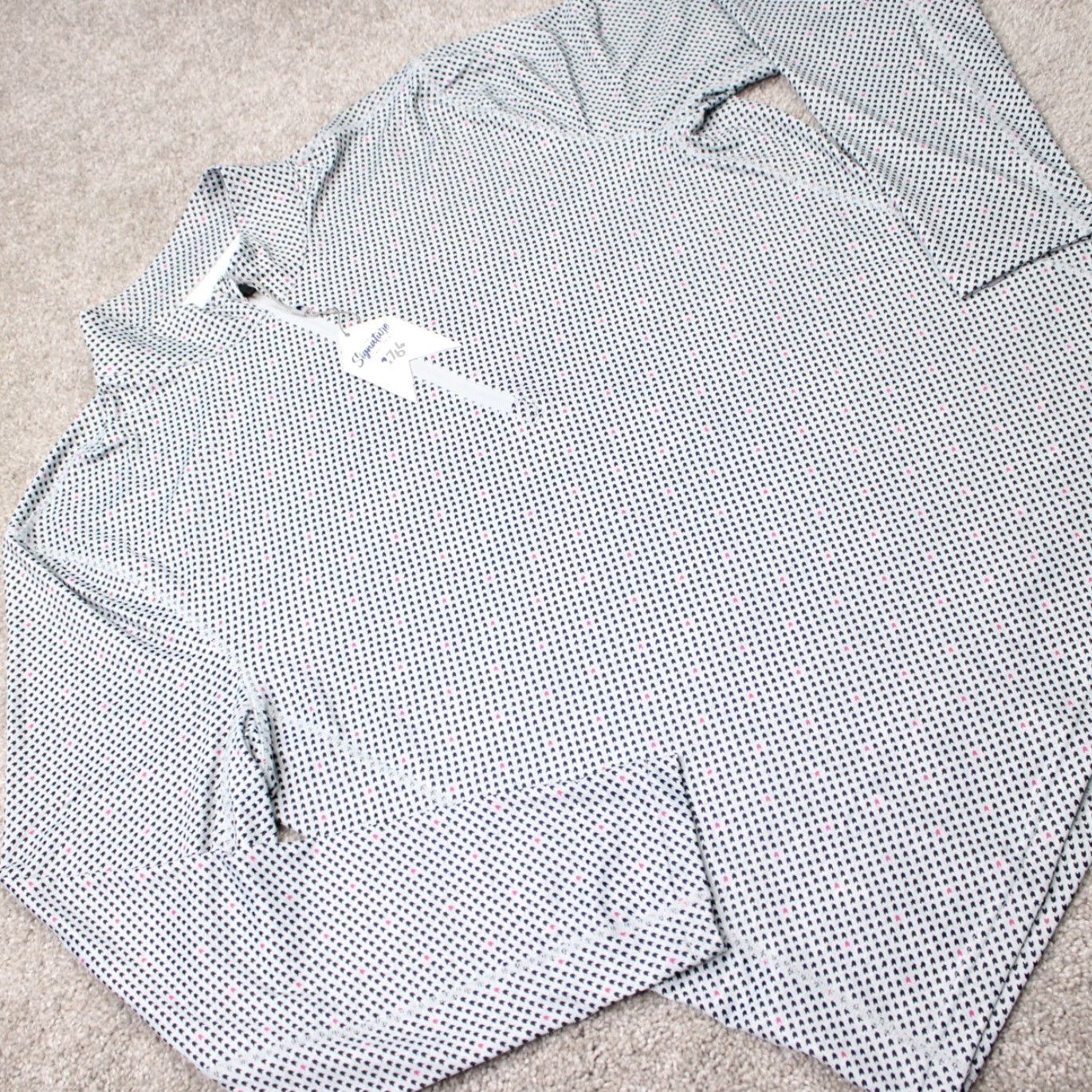 Vintage 1764 Sweatshirt Mens Large Gray Geometric 1/4 Zip NWT Signature Collection 90s Theme Shirt Clothing Size US L / EU 52-54 / 3 - 5 Thumbnail