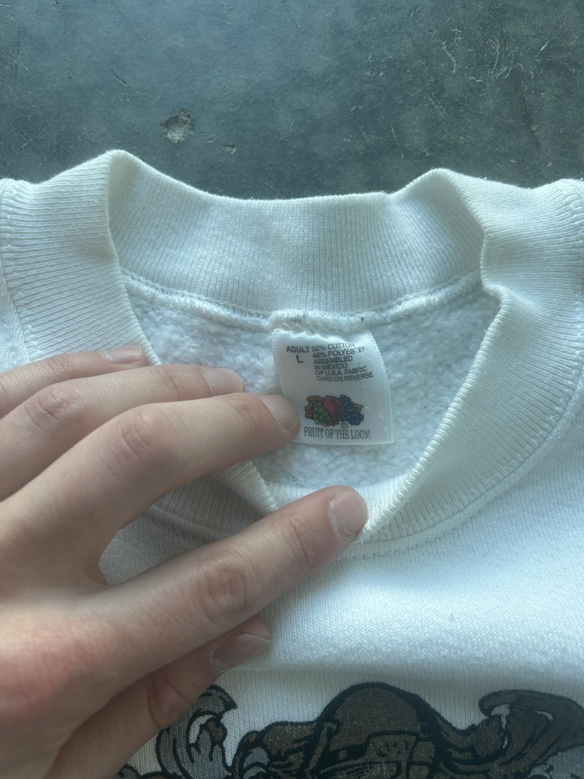 Fruit Of The Loom × Vintage Vintage 90s Read Knight Sweatshirt Size US L / EU 52-54 / 3 - 3 Thumbnail
