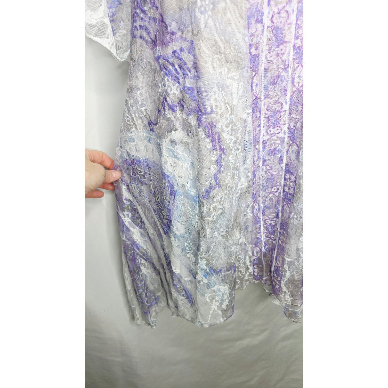 Other Womens 2X Sheer Lace Tunic Top Boho Fairycore Romantic Size XXL / US 16-18 / IT 52-54 - 7 Thumbnail
