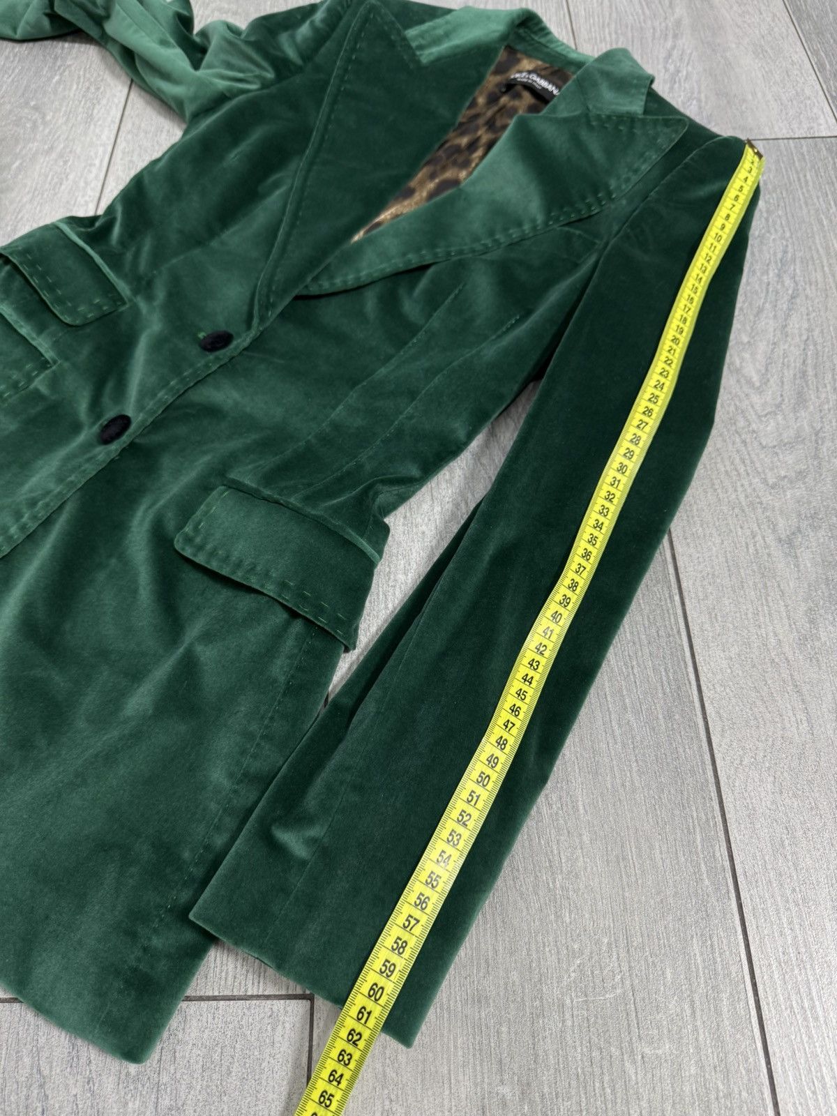 Dolce & Gabbana Dolce & Gabbana Velour Trouser Suit Green IT 40-42 US 4-6 Size XS / US 0-2 / IT 36-38 - 22 Thumbnail