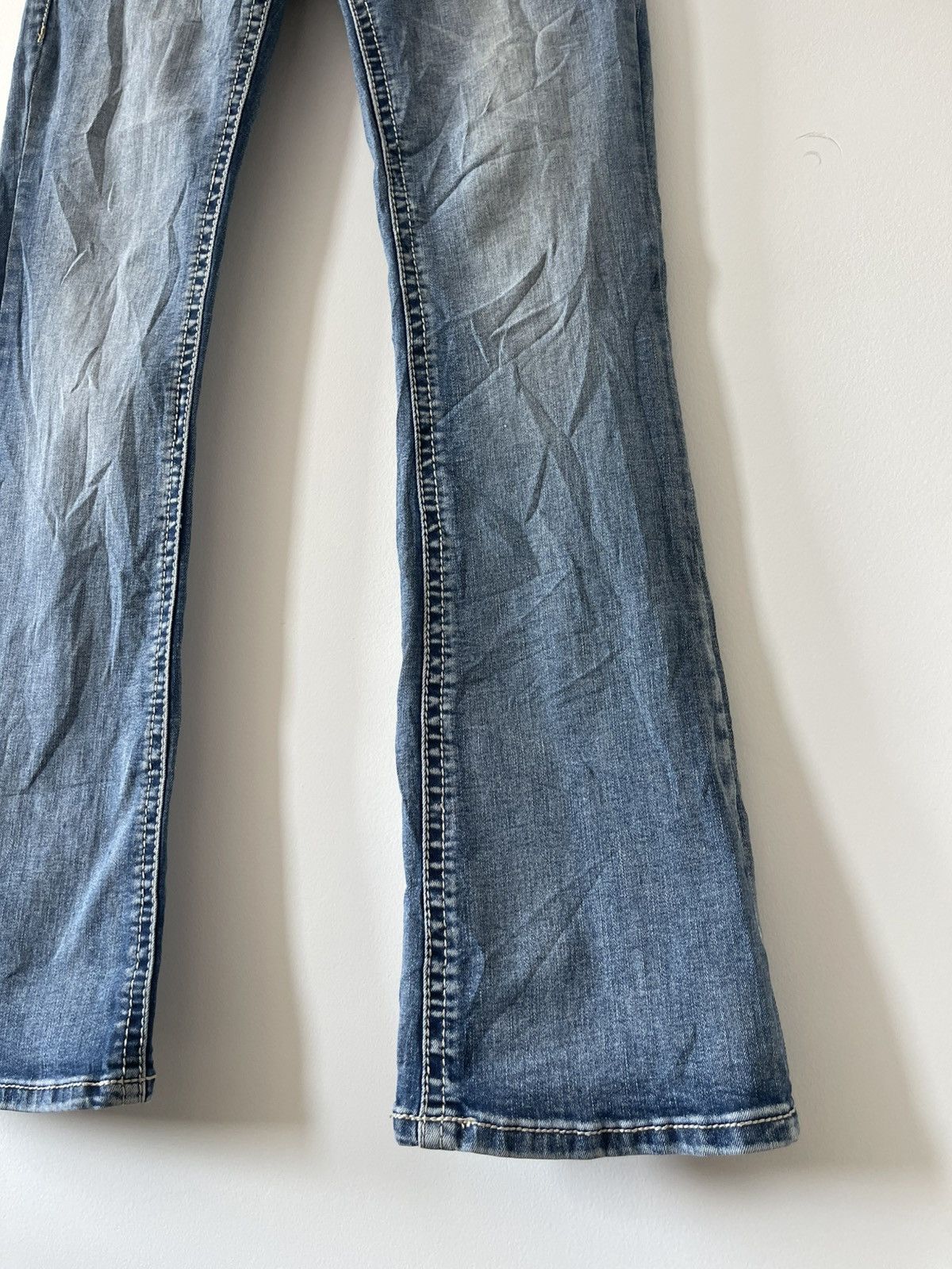 If Six Was Nine Rare Vintage SEXY COUTURE Embroidery Back Boot Cut Flare Size 27" / US 4 / IT 40 - 9 Thumbnail