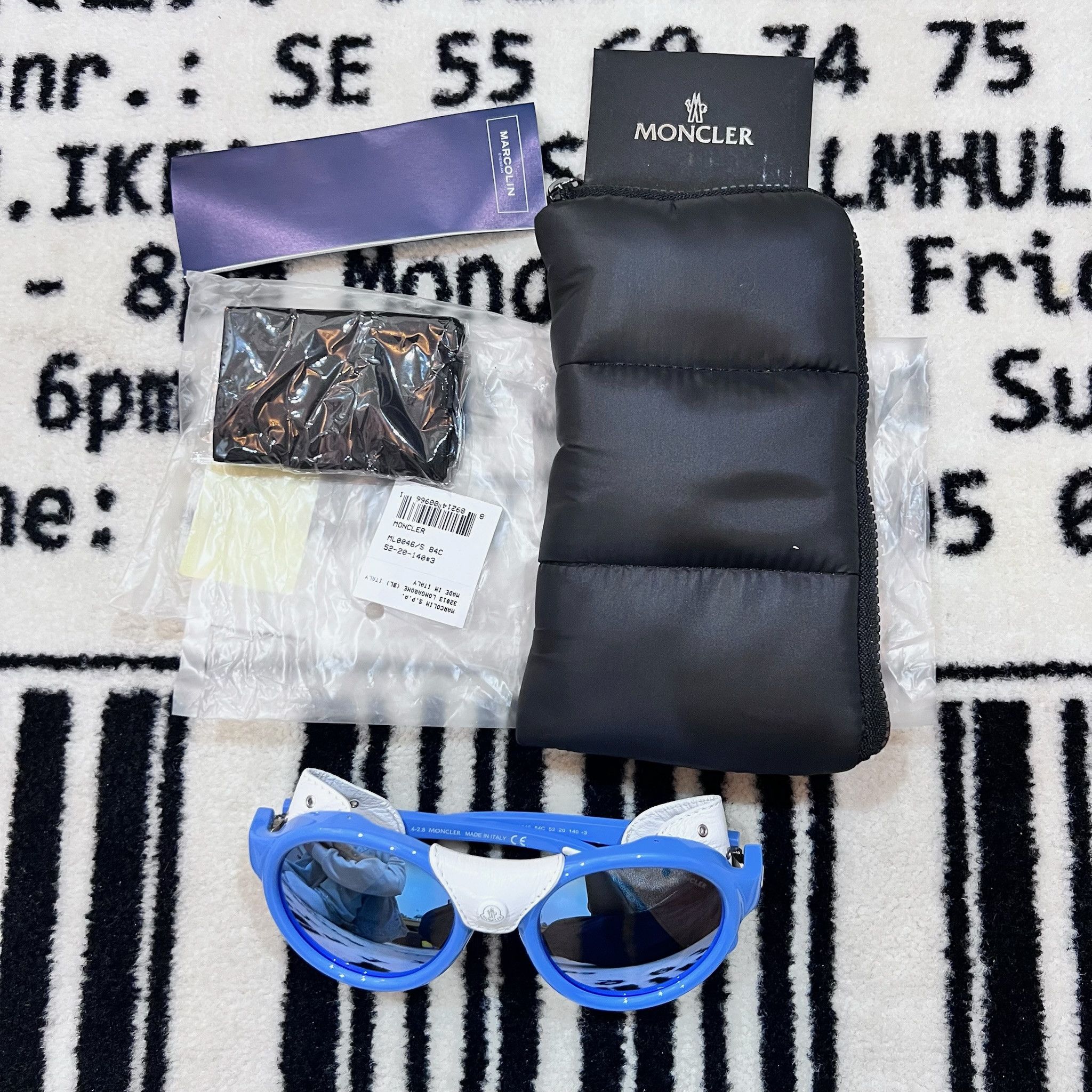 Moncler Moncler Sky Blue White Steradian Round Sunglasses Boutique Size ONE SIZE - 2 Thumbnail