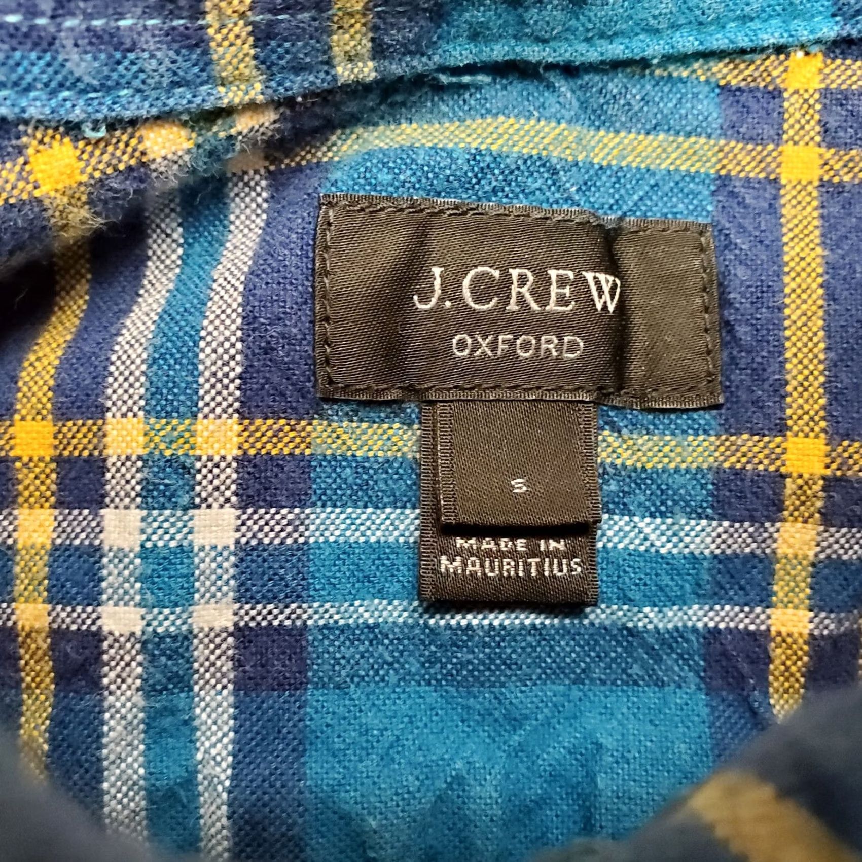 J.Crew J.CREW Shirt Mens Small Blue Plaid 100% Cotton Oxford Button Long Sleeve Casual Size US S / EU 44-46 / 1 - 3 Thumbnail