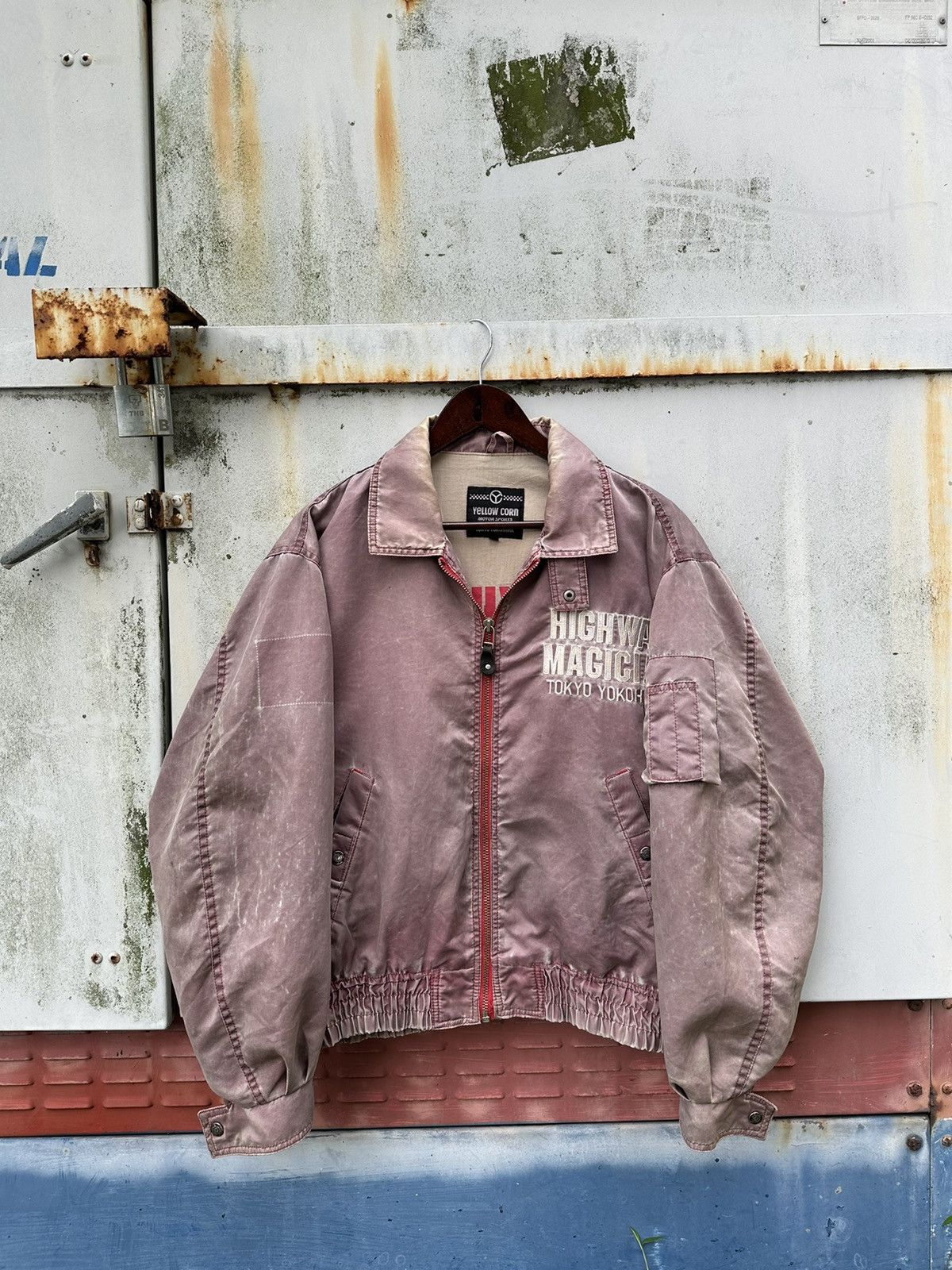 Vintage 👹Vintage Faded Yellow Corn SLEDGE HAMMER Bomber Jacket Size US M / EU 48-50 / 2 - 3 Thumbnail
