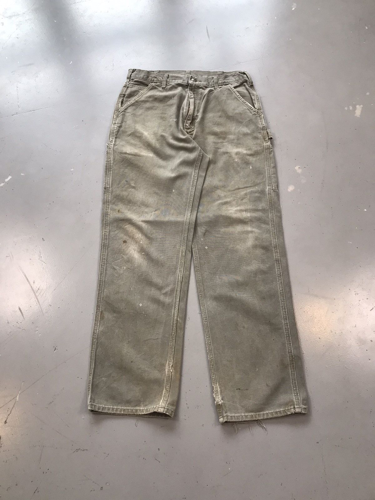 Carhartt × Vintage Vintage Carhartt B11 moss green denim pant Size US 34 / EU 50 - 1 Thumbnail