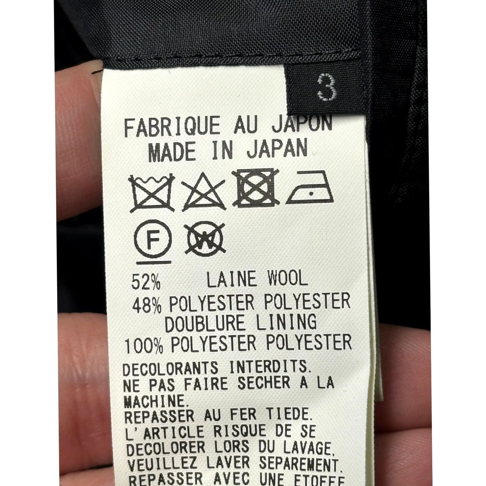 Vintage S'YTE Yohji Yamamoto Blazer Four-Button Wool Blend Black Size 3 Made Japan Mens Jacket Coat Size 40R - 7 Thumbnail