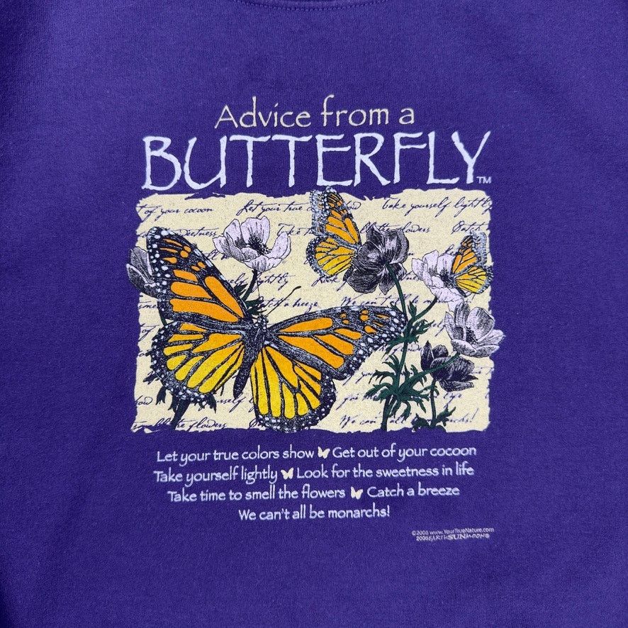 Gildan × Vintage Vintage Advice From Butterfly Reelfoot Tennessee Sweatshirt Size US L / EU 52-54 / 3 - 4 Thumbnail