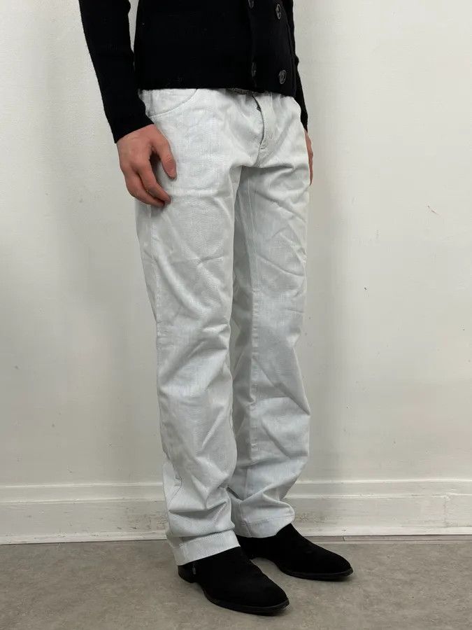 Dolce & Gabbana 2000s Dolce & Gabbana Washed White Denim Jeans Size US 34 / EU 50 - 2 Thumbnail