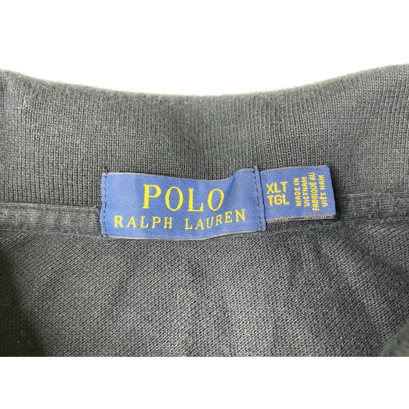 Polo Ralph Lauren VINTAGE Polo Ralph Lauren Black Big Pony Rugby Polo Shirt XLT Men Large Pony 3 Rugby 100% Cotton Short Sleeve Size US XL / EU 56 / 4 - 3 Thumbnail
