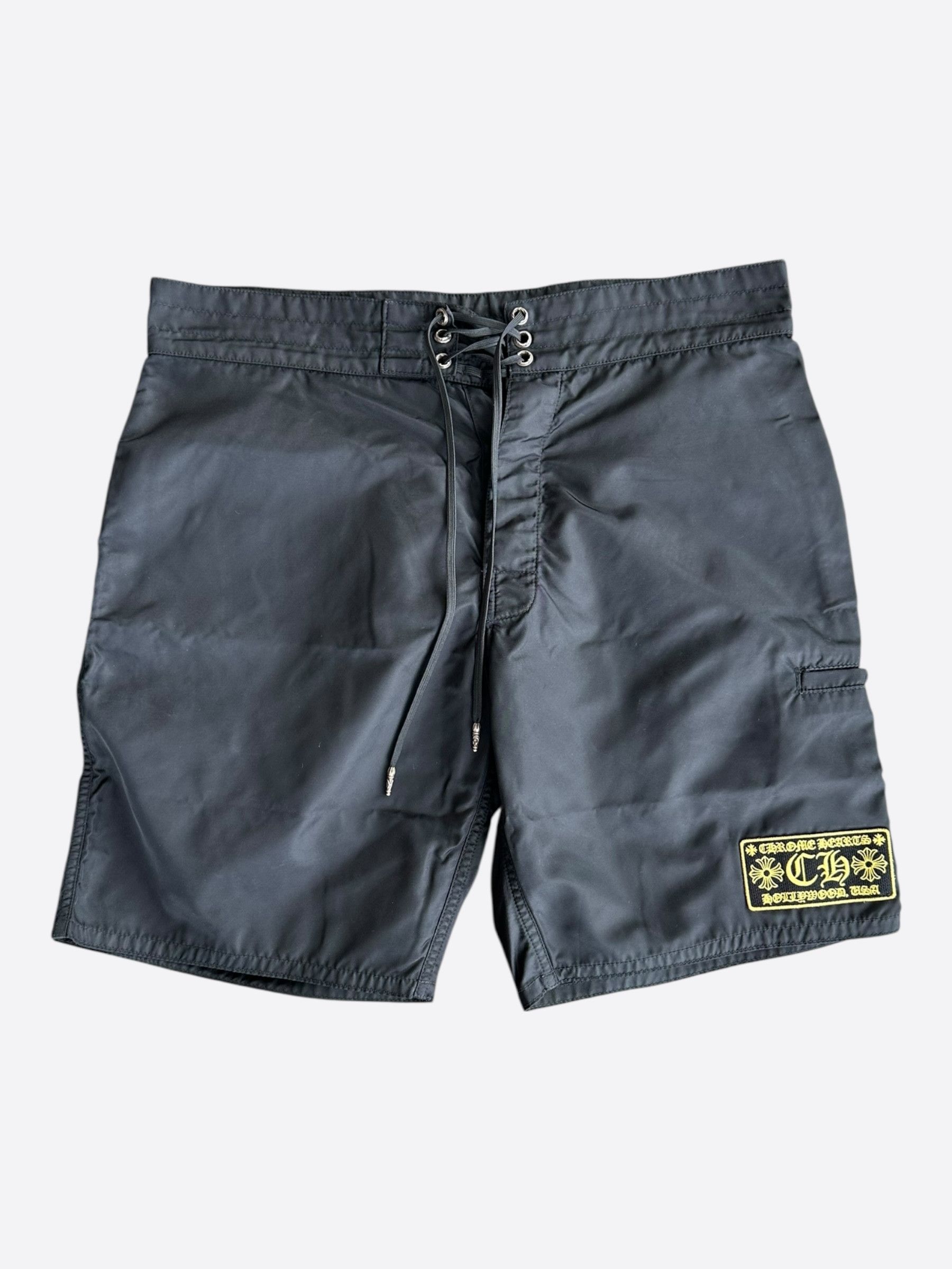 Chrome Hearts Chrome Hearts Black & Yellow Patch Swimshorts Size US 32 / EU 48 - 1 Thumbnail