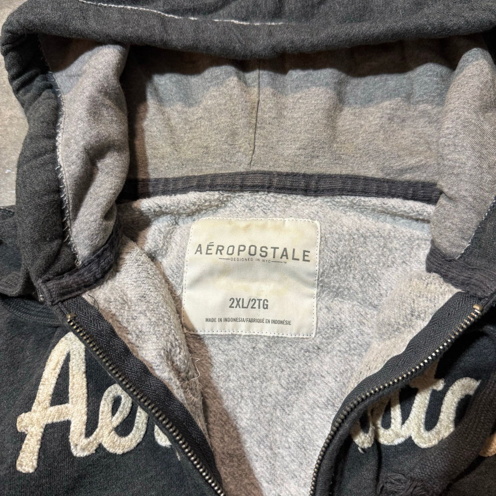 Aeropostale Y2K 2000’s Aeropostale Zip Up Hoodie 2XL Size US XXL / EU 58 / 5 - 2 Thumbnail