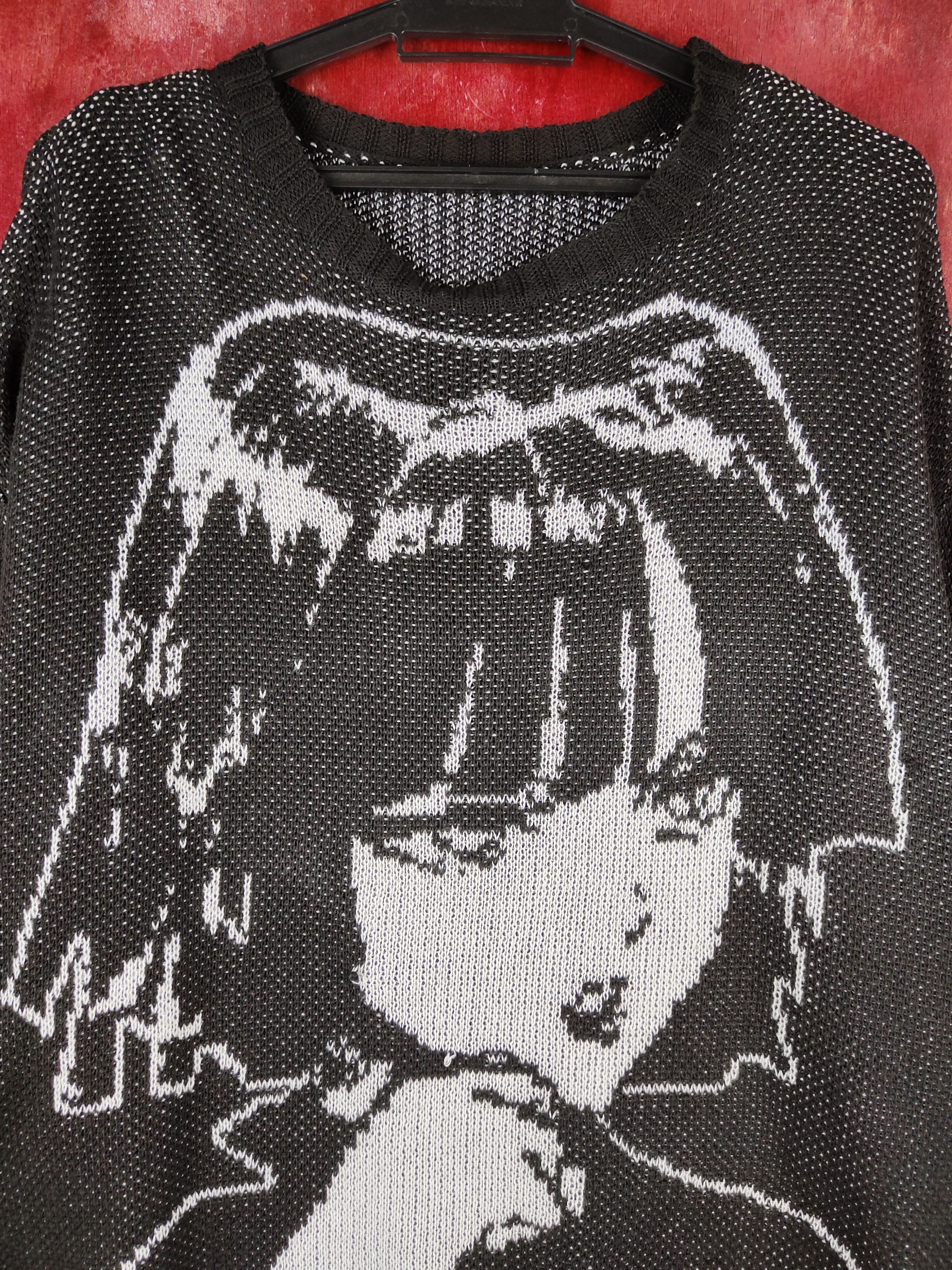 Anime Shein anima girl Black Knitwear Sweatshirt #S1523 Size L / US 10 / IT 46 - 2 Thumbnail