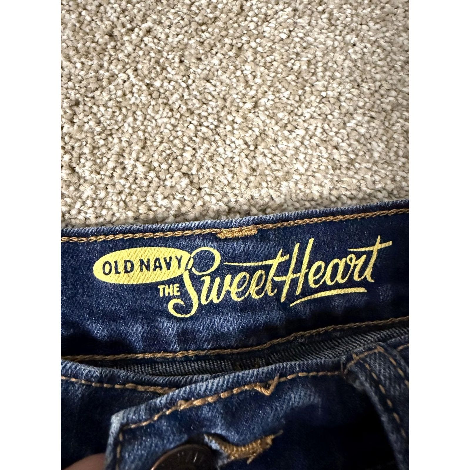 Old Navy Old Navy Shorts Womens 0 Blue Denim Sweetheart Raw Hem Cuffed Cutoff Stretch Shirt Womens Short Casual Summer 5-Pocket Girls Mens Size 25" / US 0 / IT 36 - 4 Thumbnail
