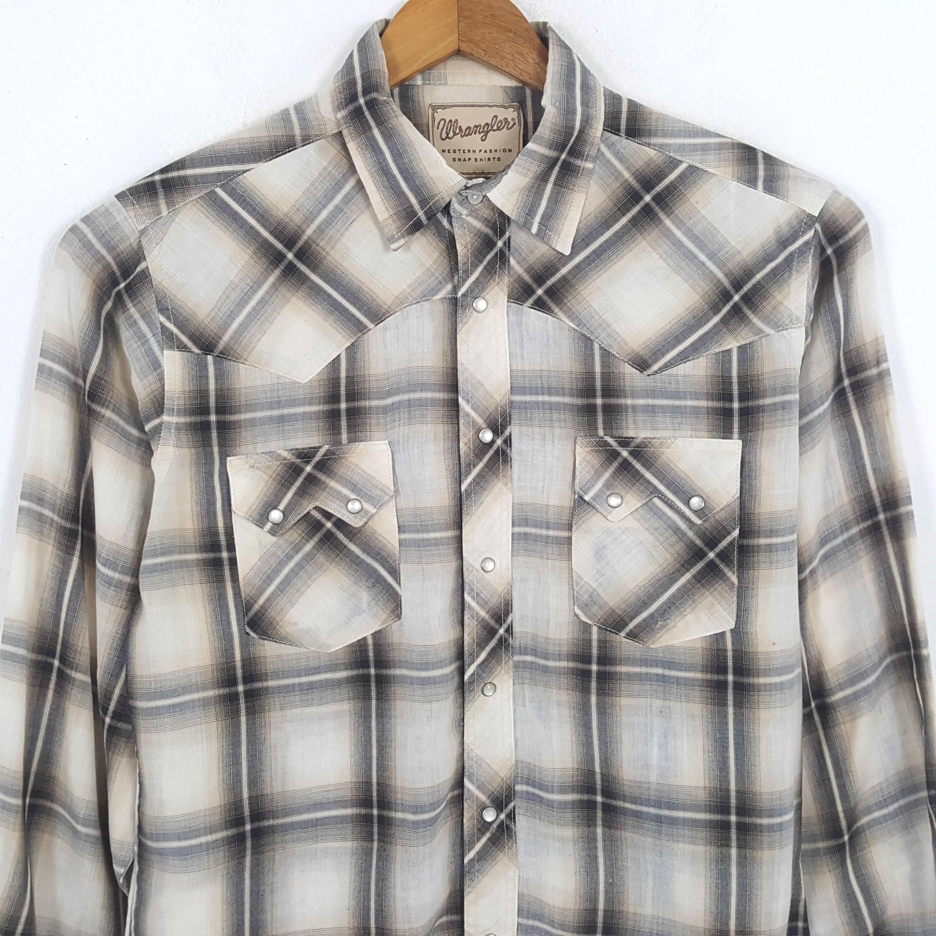 Vintage × Wrangler Vintage WRANGLER American Classic Cowboy Style Shirts Size US L / EU 52-54 / 3 - 2 Thumbnail