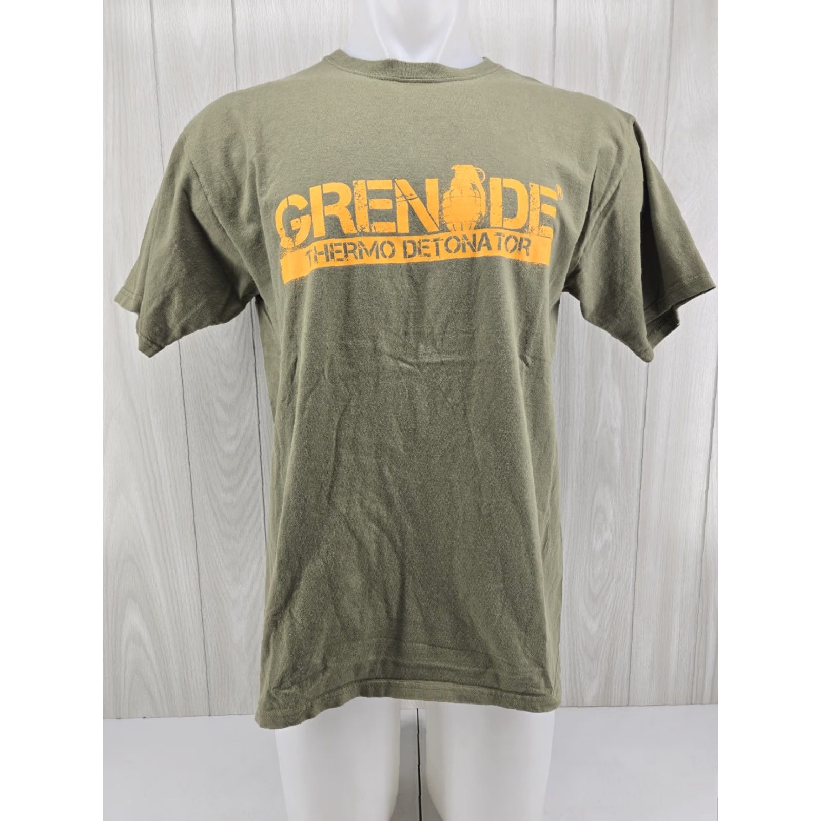 Anvil VINTAGE Grenade Thermo Detonator Fat Burner Shirt Mens Green Size Large Size US L / EU 52-54 / 3 - 3 Thumbnail