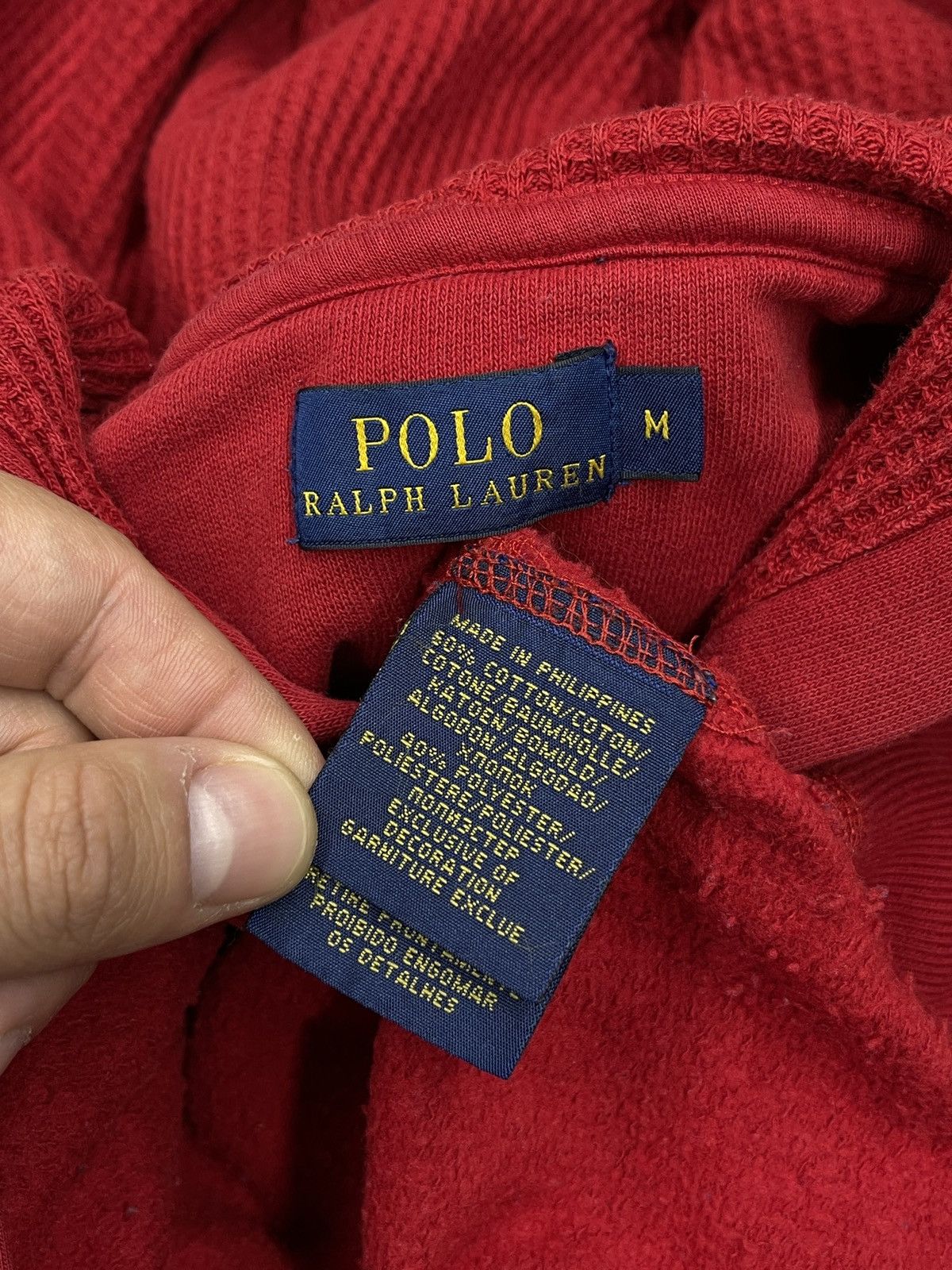 Polo Ralph Lauren Womens Polo Ralph Lauren Red Zip Hoodie Y2K Rugby Size M Size M / US 6-8 / IT 42-44 - 7 Thumbnail