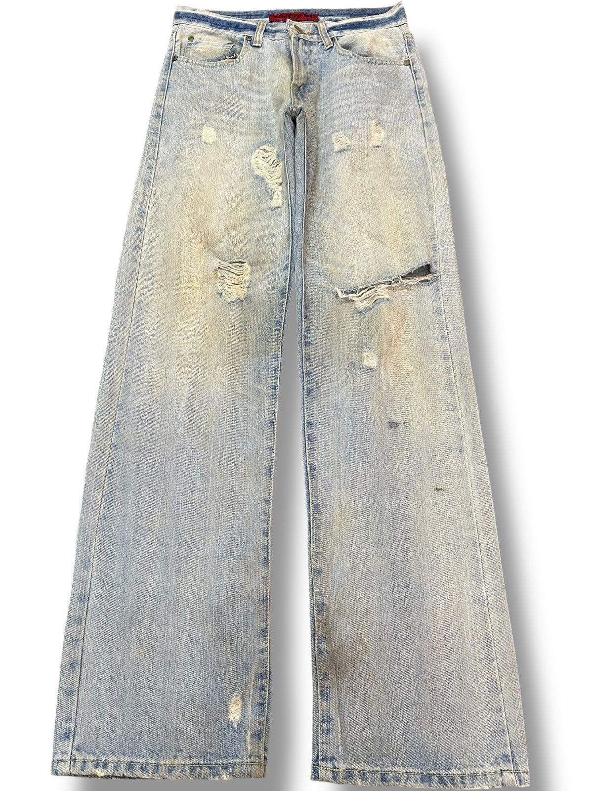 Japanese Brand Vintage Euro Eagle Vision Ripped Grunge Distressed Denjm Size US 29 - 1 Thumbnail