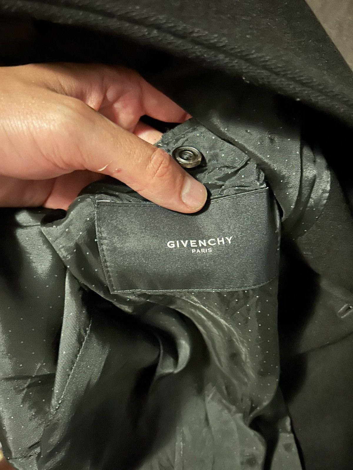Givenchy Black Wool Overcoat Size US M / EU 48-50 / 2 - 11 Thumbnail