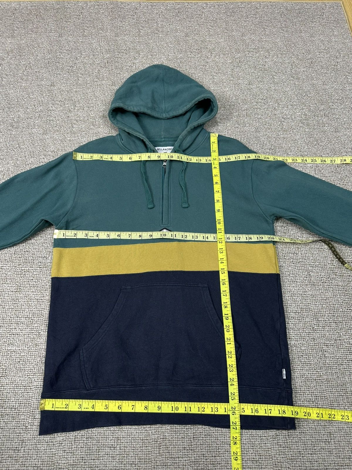 Billabong Y2k Billabong Half Zipper Color Block Hoodie Z423 Size US M / EU 48-50 / 2 - 10 Thumbnail