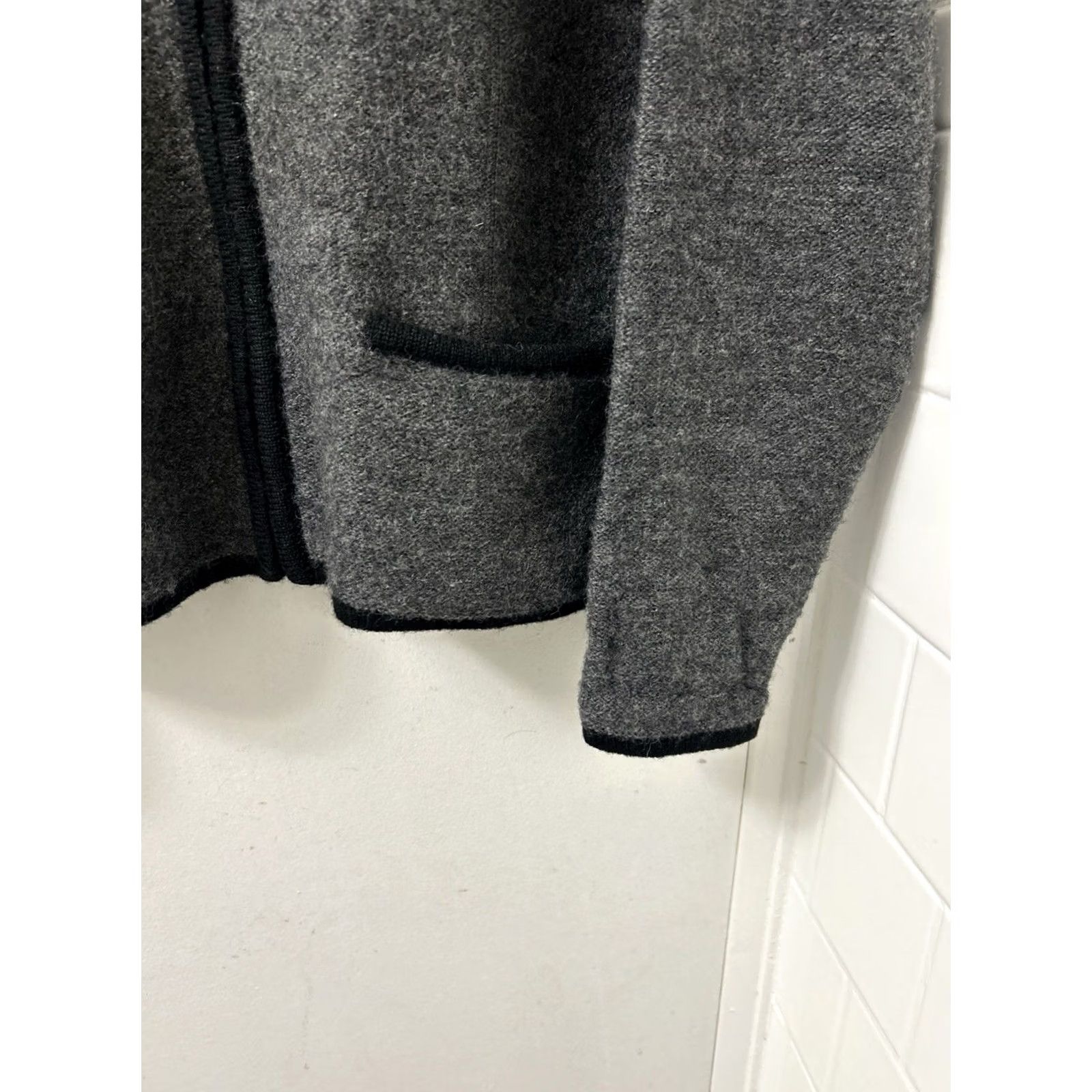Vintage VINTAGE Herman Geist Sweater Womens L Gray 100% Wool Full Zip Cardigan Jacket Size L / US 10 / IT 46 - 5 Thumbnail